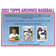 2022 Topps Archives Baseball Hobby 10-Box Case