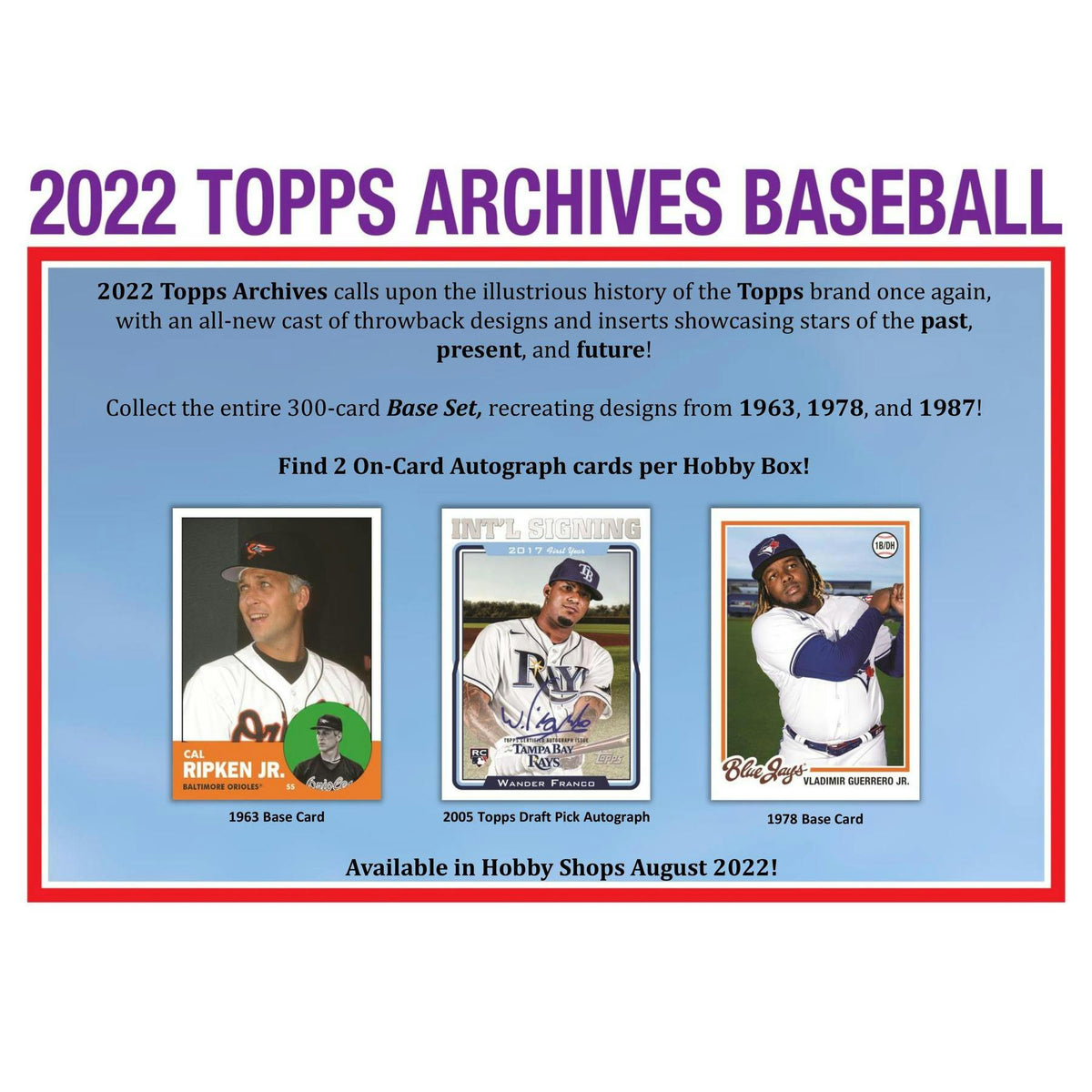 2022 Topps Archives Baseball Hobby 10-Box Case
