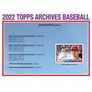 2022 Topps Archives Baseball Hobby 10-Box Case