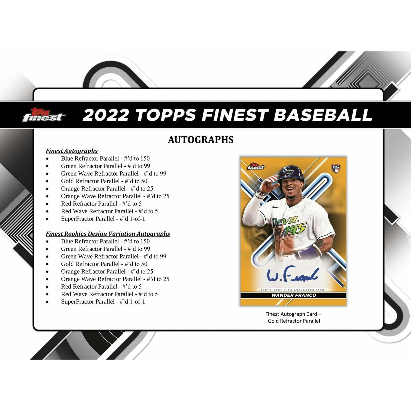 2022 Topps Finest Baseball Hobby 8-Box Case