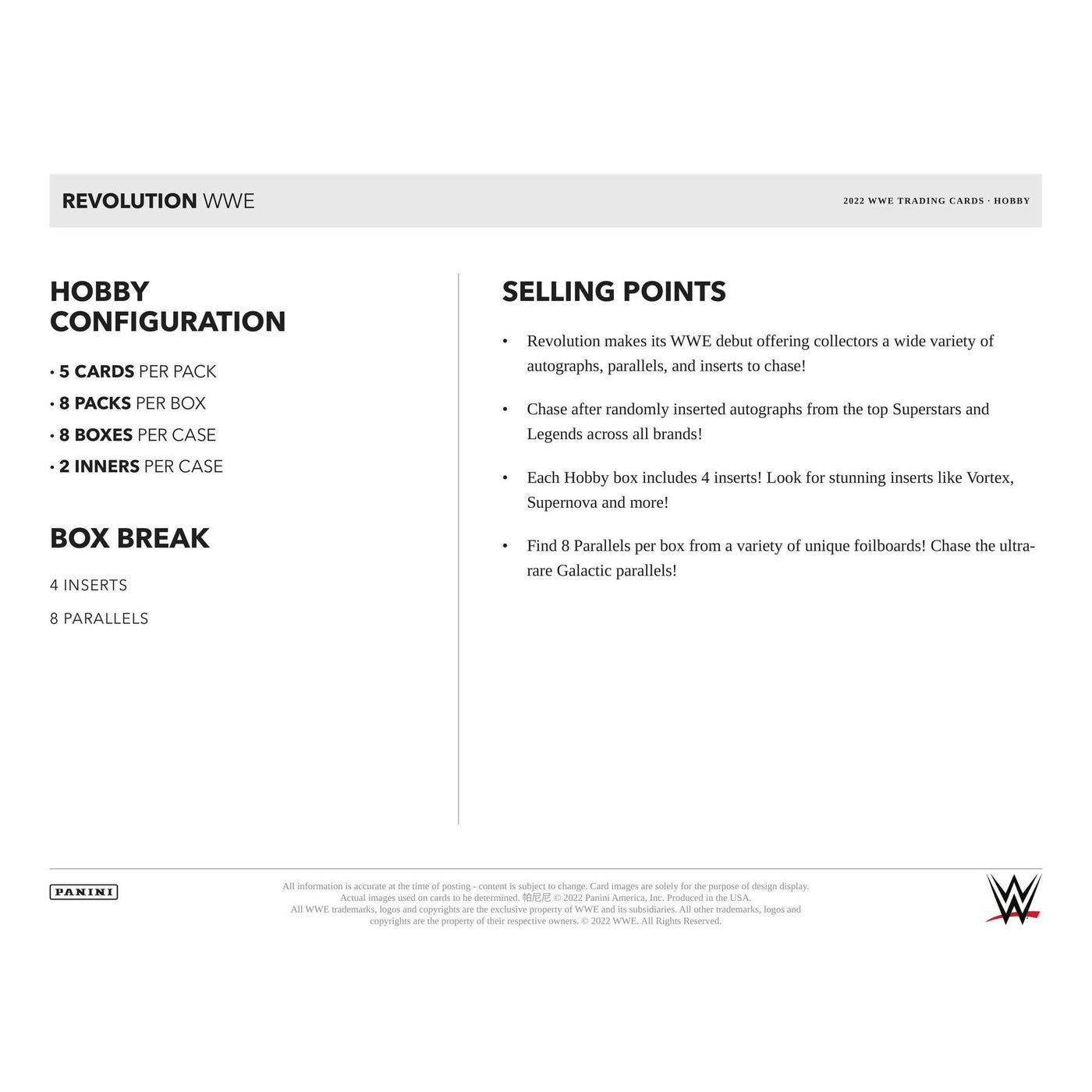 2022 Panini Revolution WWE Wrestling Hobby Box