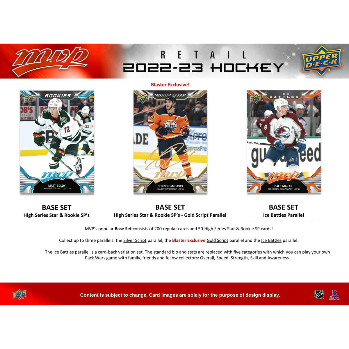 2022/23 Upper Deck MVP Hockey 36-Pack Retail Box (Reed Buy)