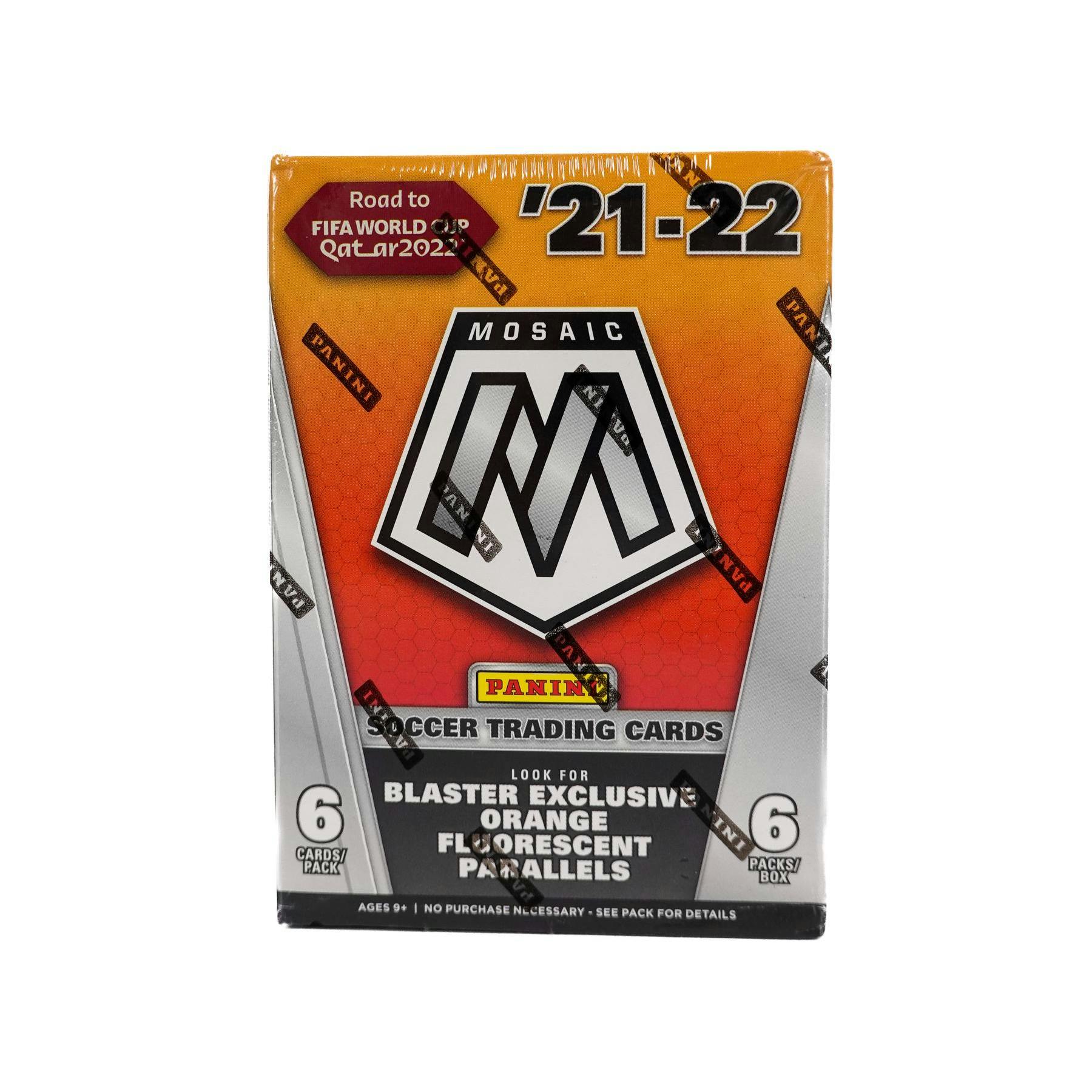 2021/22 Panini Mosaic Road to FIFA World Cup Soccer Blaster Box (Orange Fluorescent Parallels!)