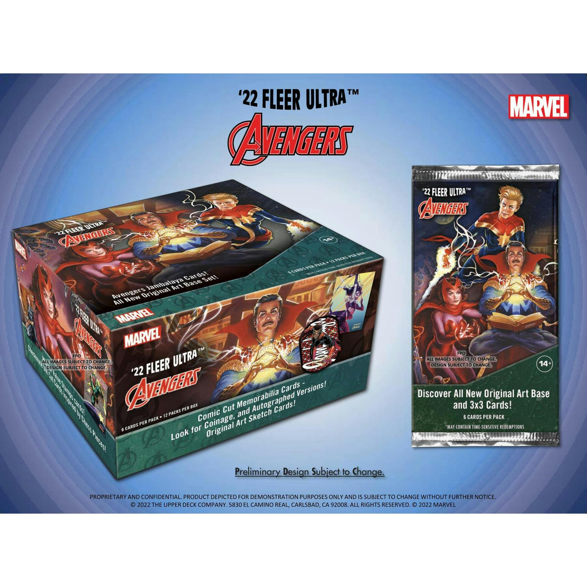 2022 Upper Deck Marvel Fleer Ultra Avengers Hobby 12-Box Case