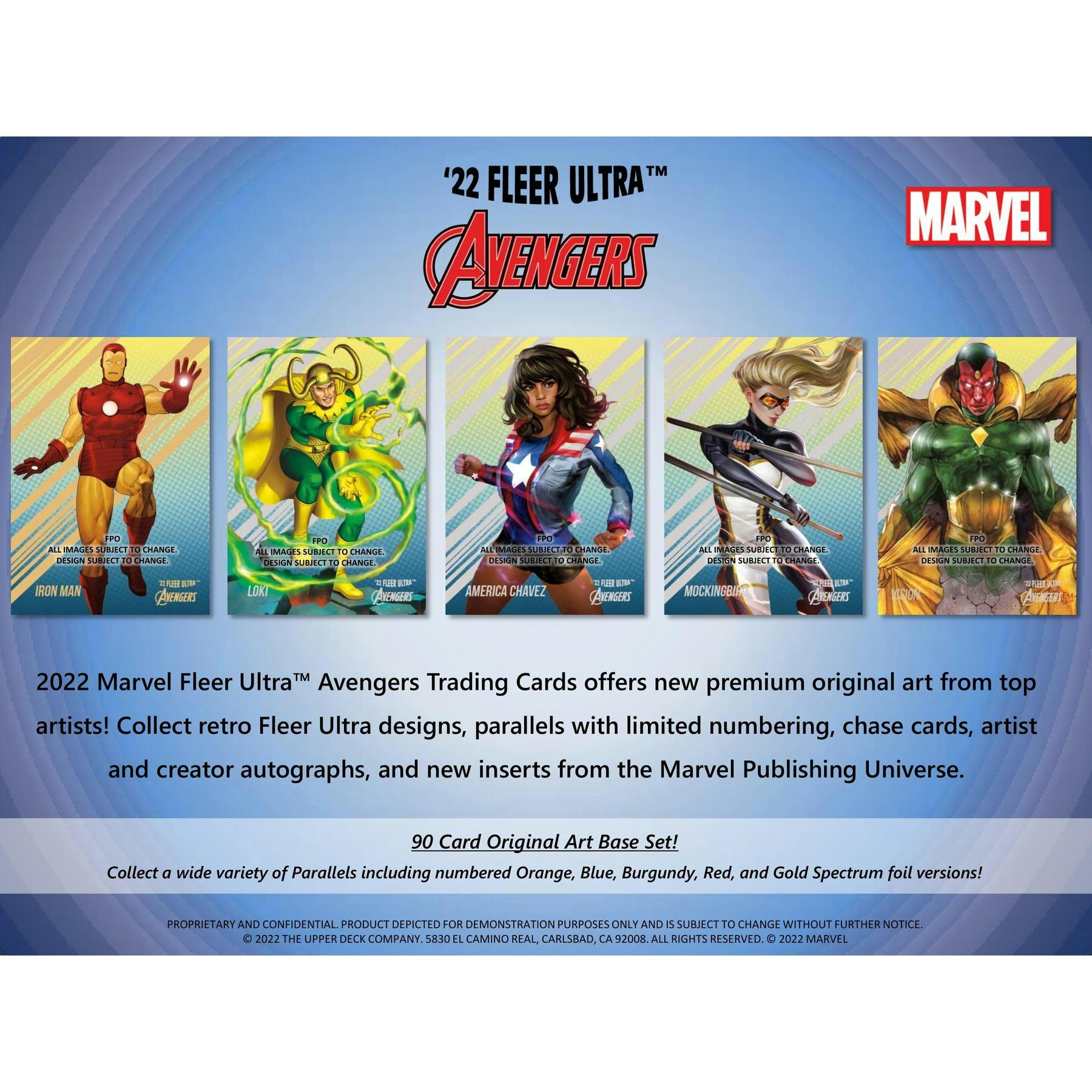 2022 Upper Deck Marvel Fleer Ultra Avengers Hobby 12-Box Case