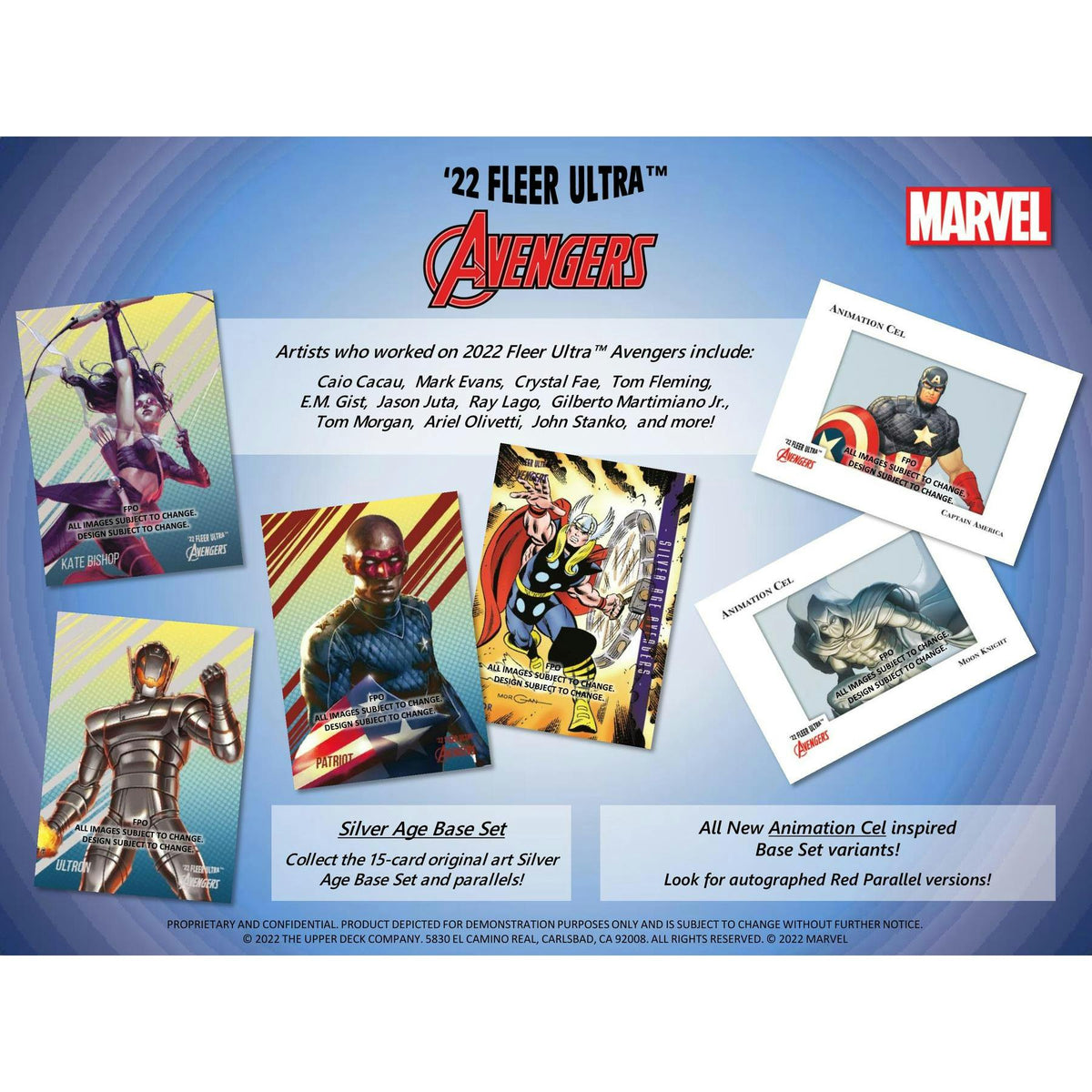 2022 Upper Deck Marvel Fleer Ultra Avengers Hobby 12-Box Case