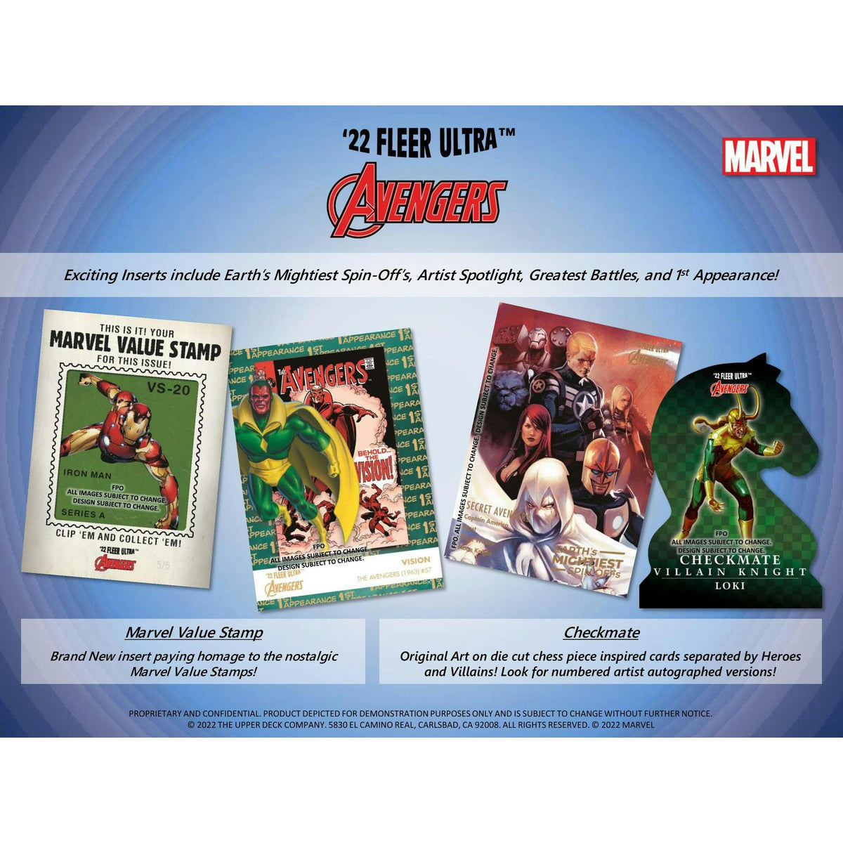 2022 Upper Deck Marvel Fleer Ultra Avengers Hobby 12-Box Case