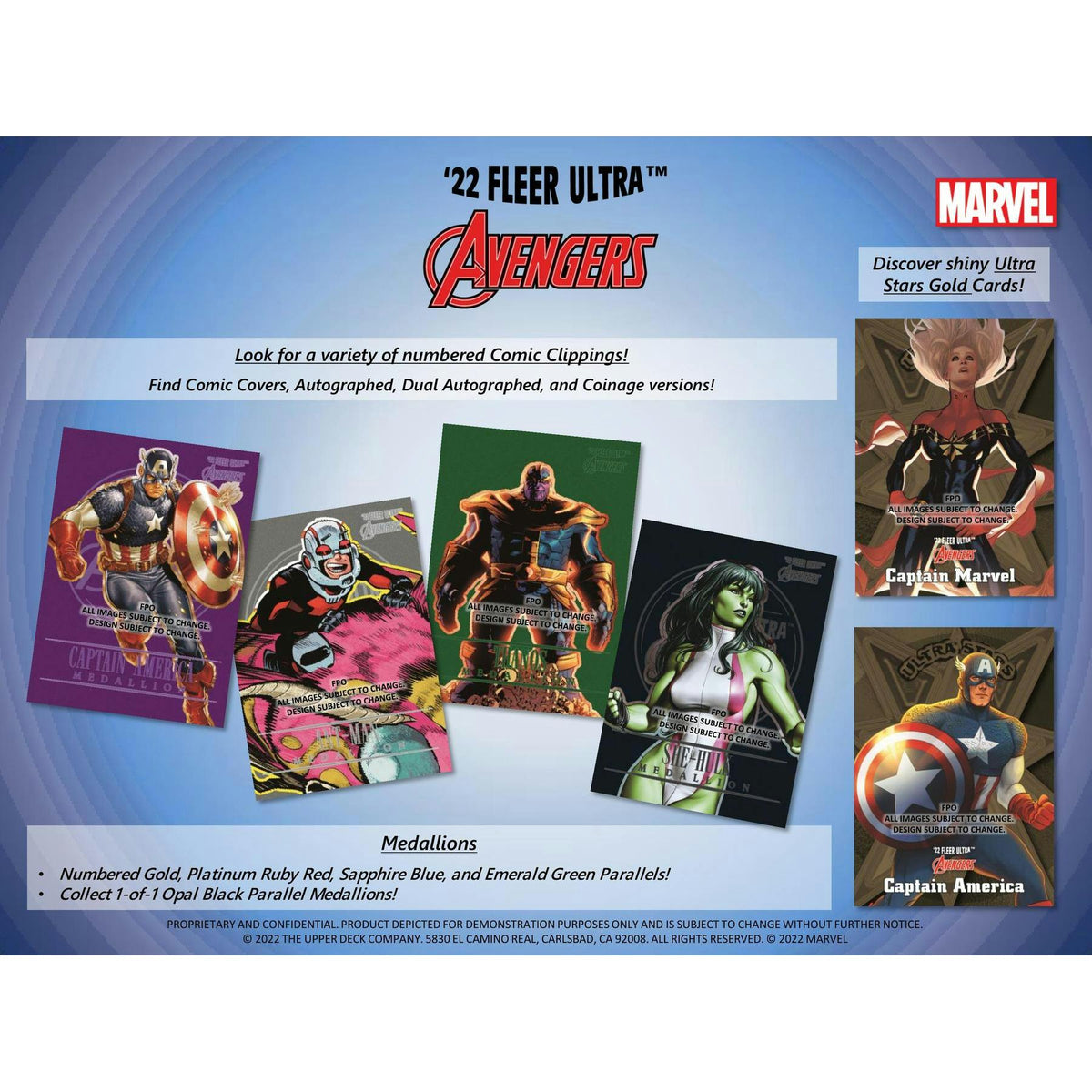 2022 Upper Deck Marvel Fleer Ultra Avengers Hobby 12-Box Case