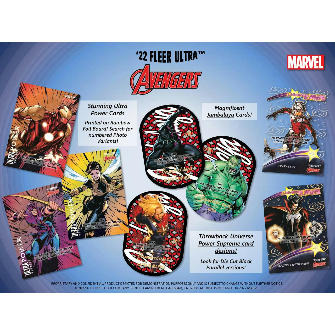 2022 Upper Deck Marvel Fleer Ultra Avengers Hobby 12-Box Case