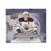 2021/22 Upper Deck Credentials Hockey Hobby 20-Box Case