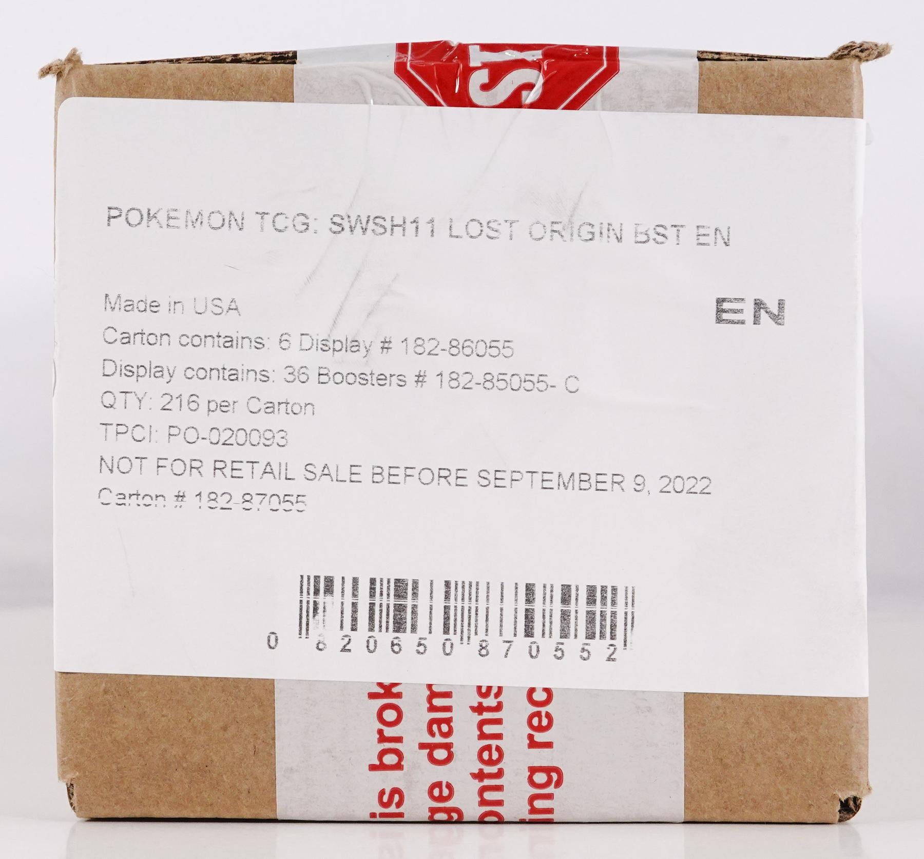 Pokemon Sword & Shield: Lost Origin Booster 6-Box Case