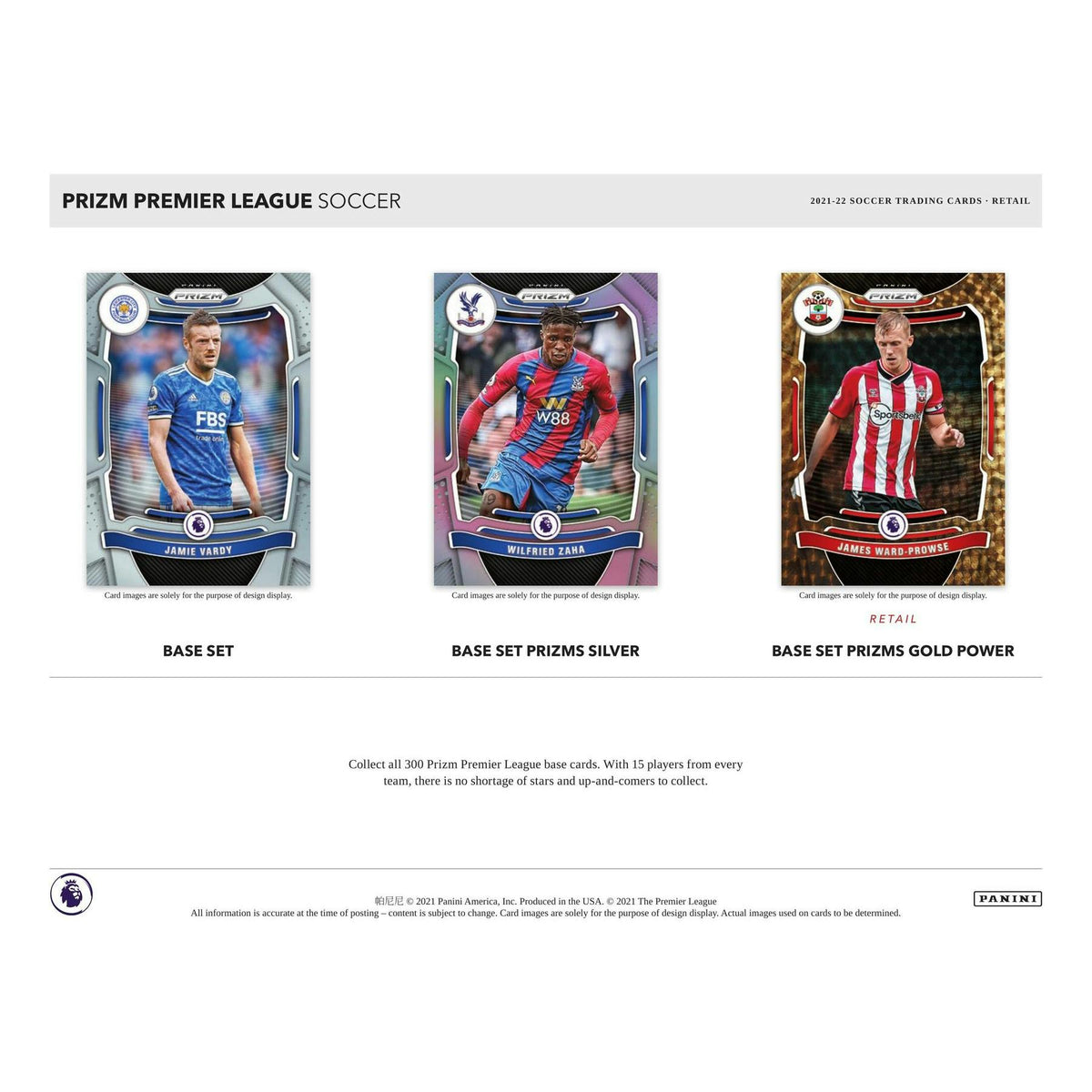 2021/22 Panini Prizm Premier League EPL Soccer 24-Pack Retail 20-Box Case