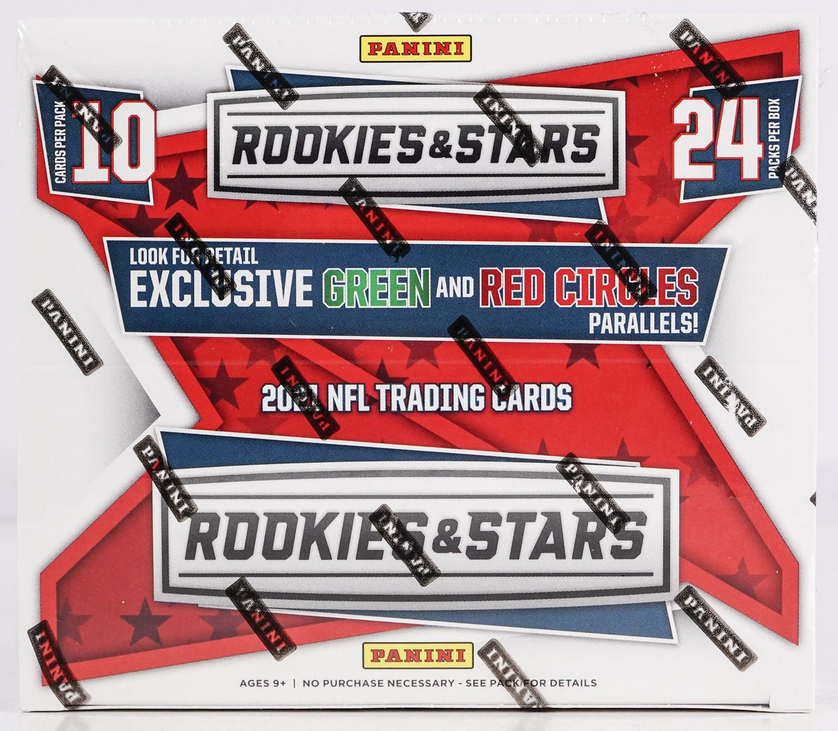 2021 Panini Rookies & Stars Football 24-Pack Retail Box (Green & Red Circle Parallels!)