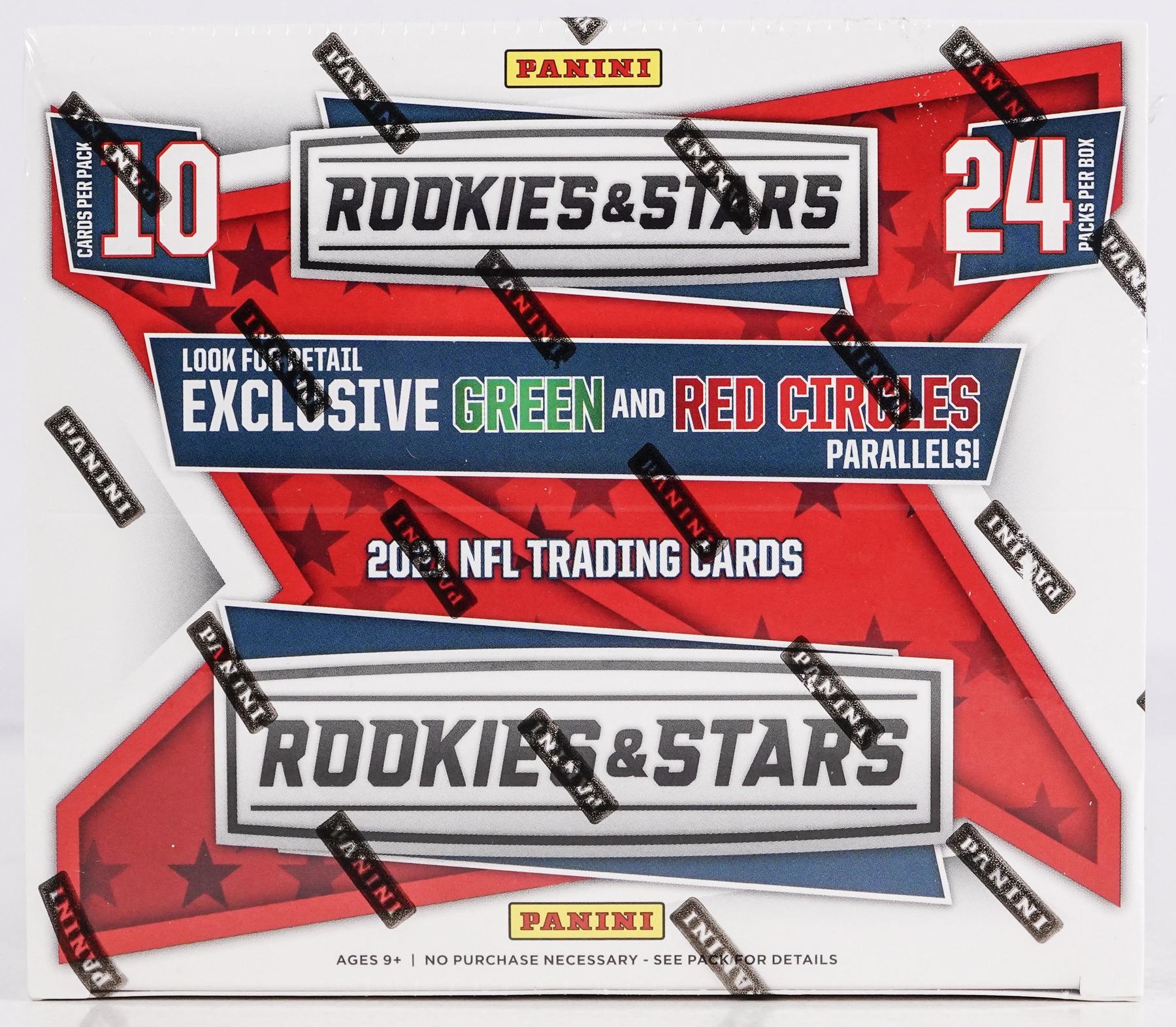 2021 Panini Rookies & Stars Football 24-Pack Retail Box (Green & Red Circle Parallels!)