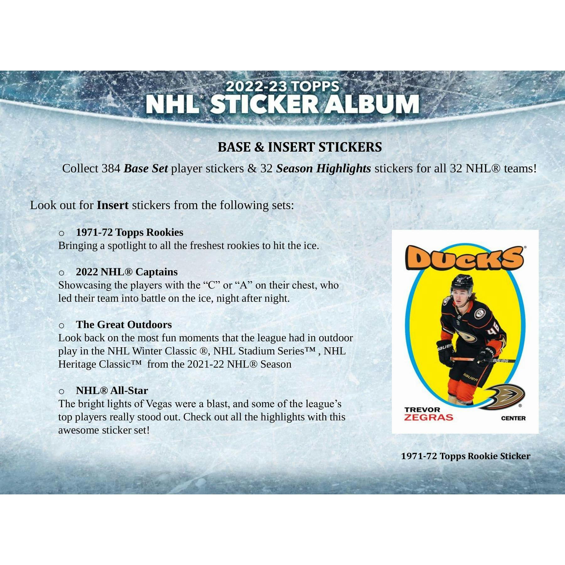 2022/23 Topps NHL Hockey Sticker Collection 16-Box Case