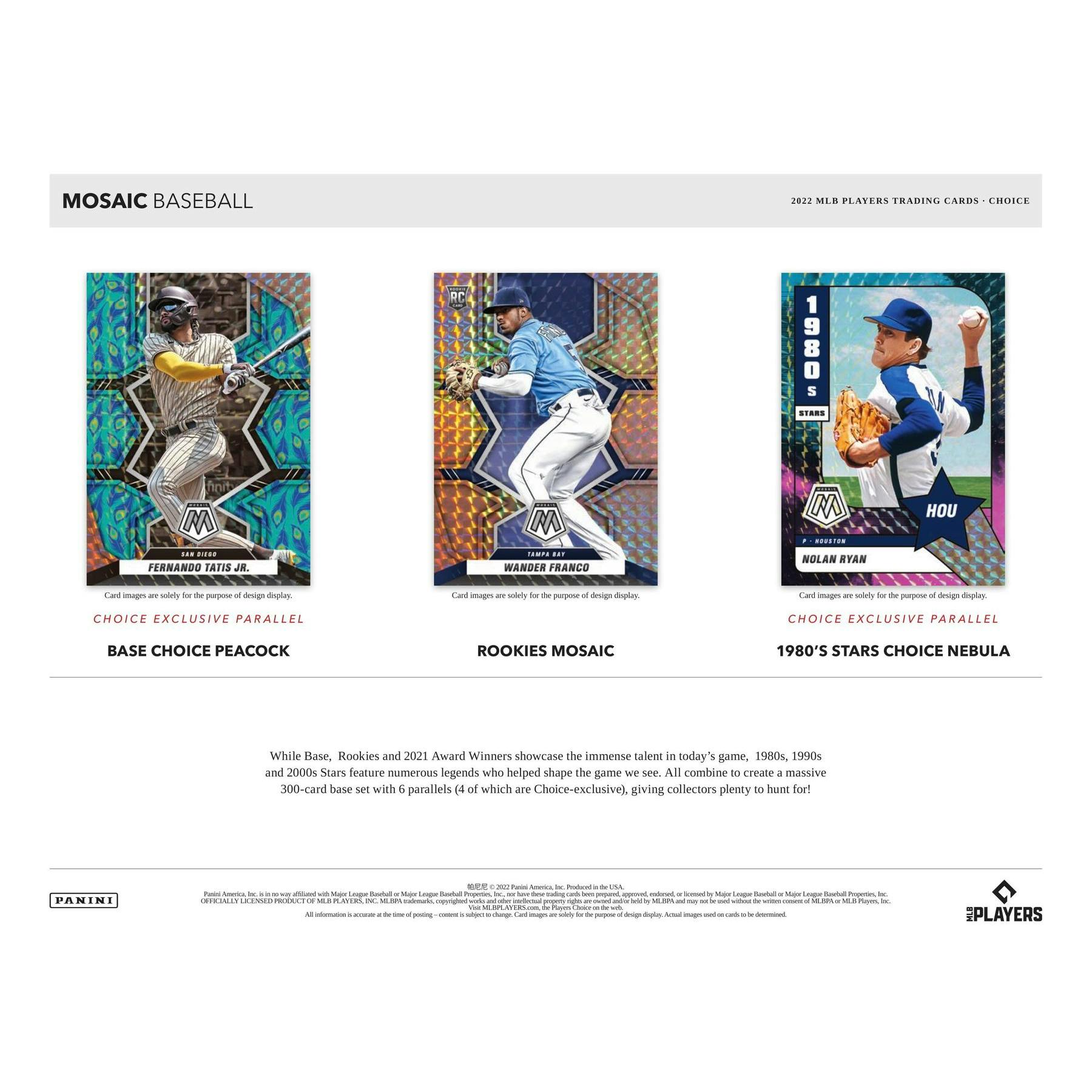 2022 Panini Mosaic Choice Baseball Hobby Box (Reed Buy)
