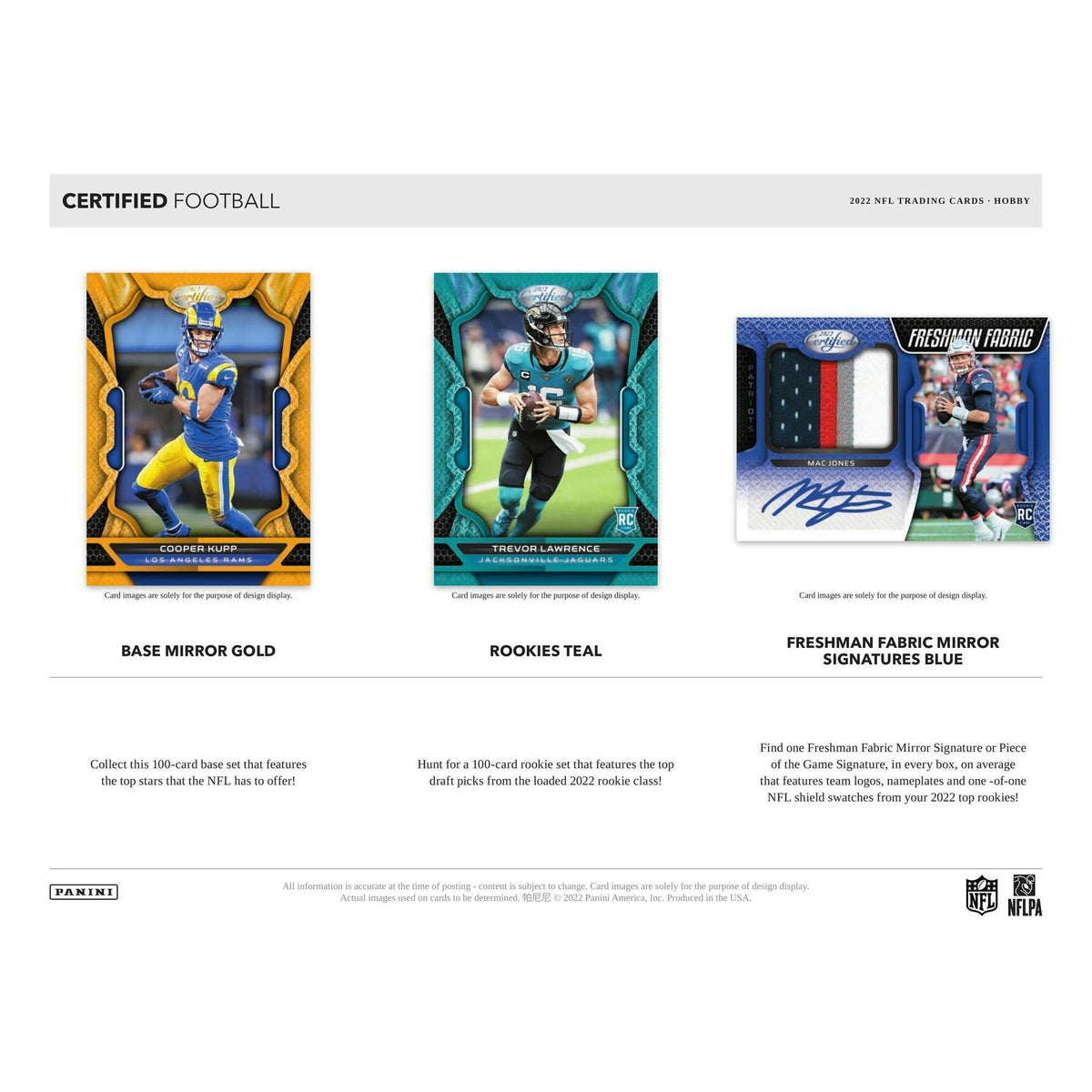 2022 Panini Certified Football Hobby Box