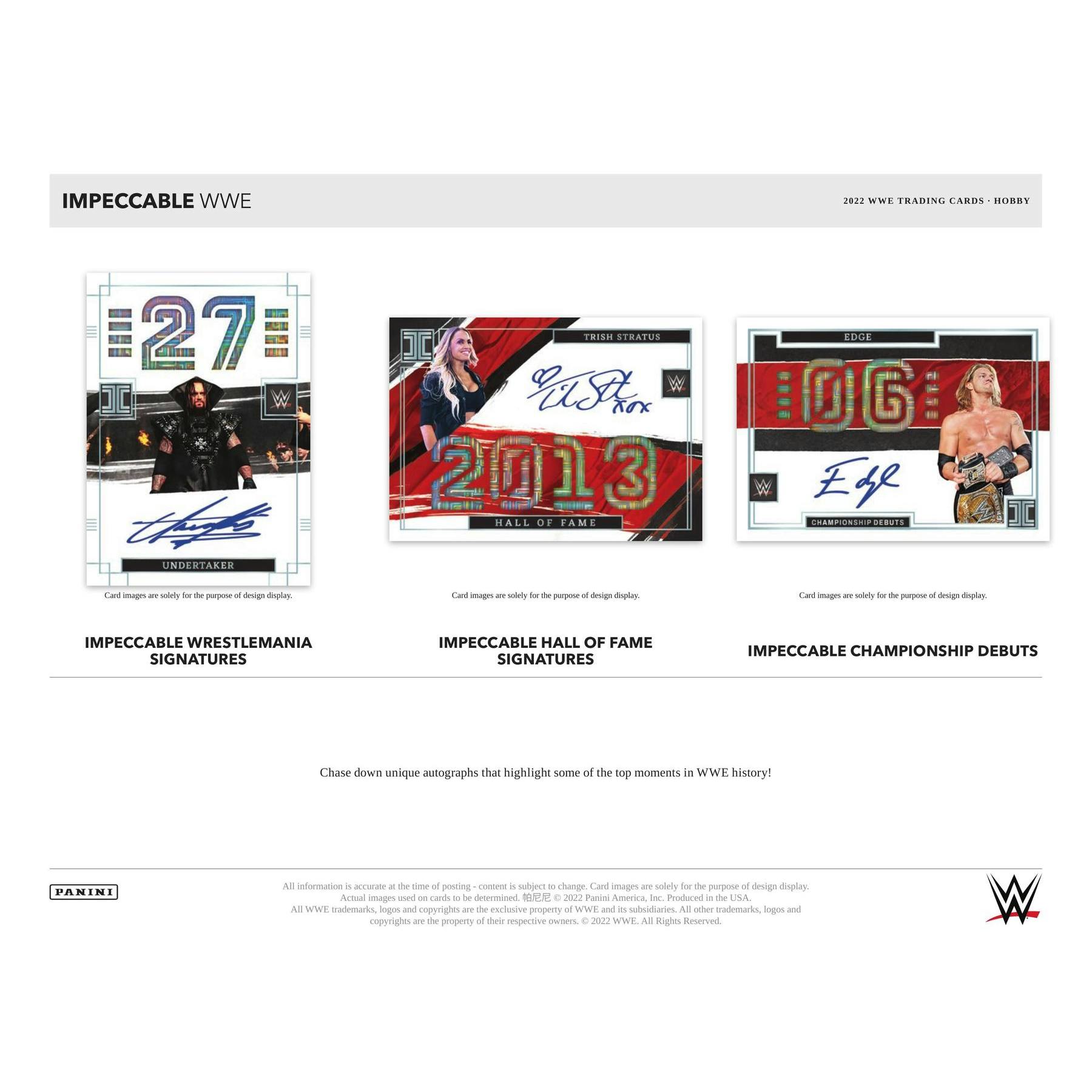 2022 Panini WWE Impeccable Wrestling Hobby 3-Box Case