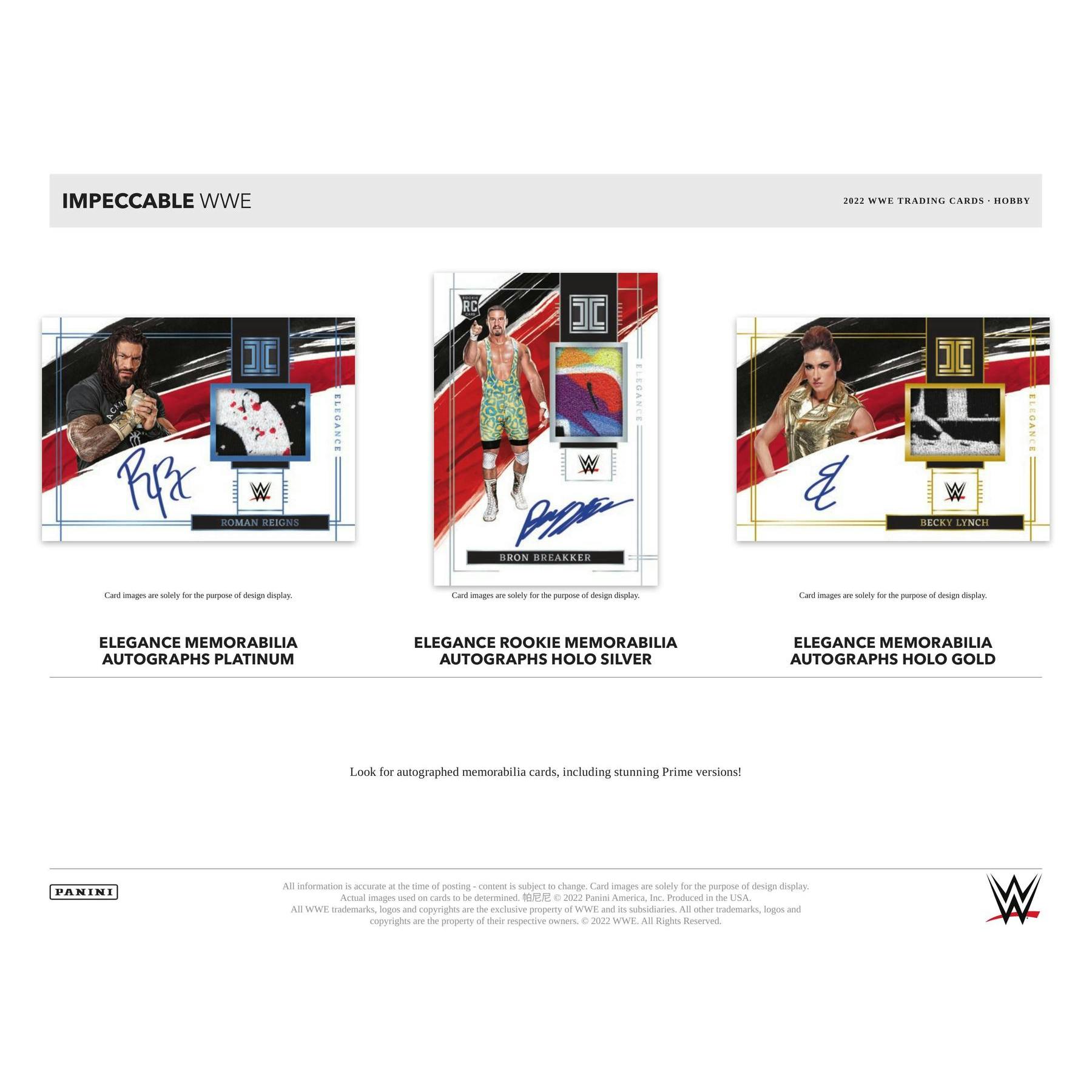 2022 Panini WWE Impeccable Wrestling Hobby 3-Box Case