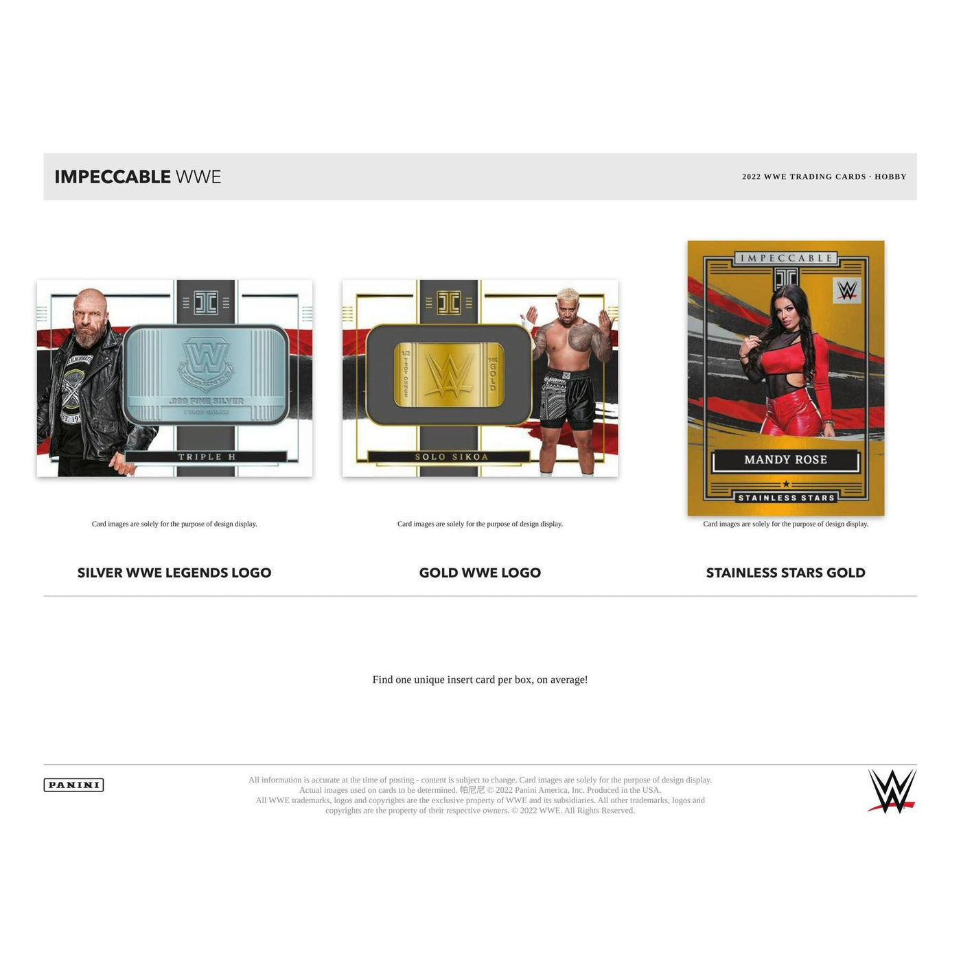 2022 Panini WWE Impeccable Wrestling Hobby 3-Box Case