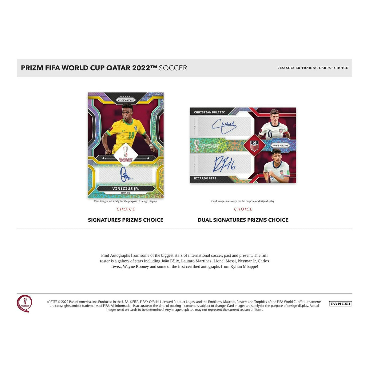 2022 Panini Prizm FIFA World Cup Soccer Choice Box
