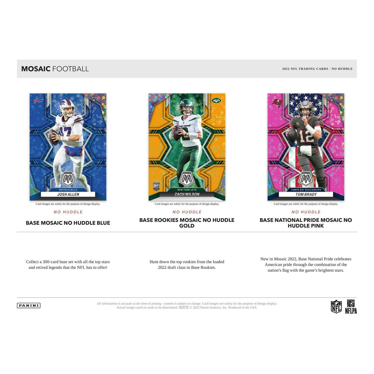 2022 Panini Mosaic No Huddle Football 20-Box Case