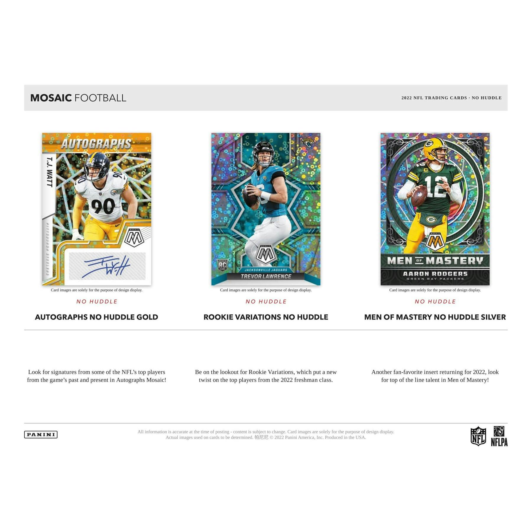 2022 Panini Mosaic No Huddle Football 20-Box Case