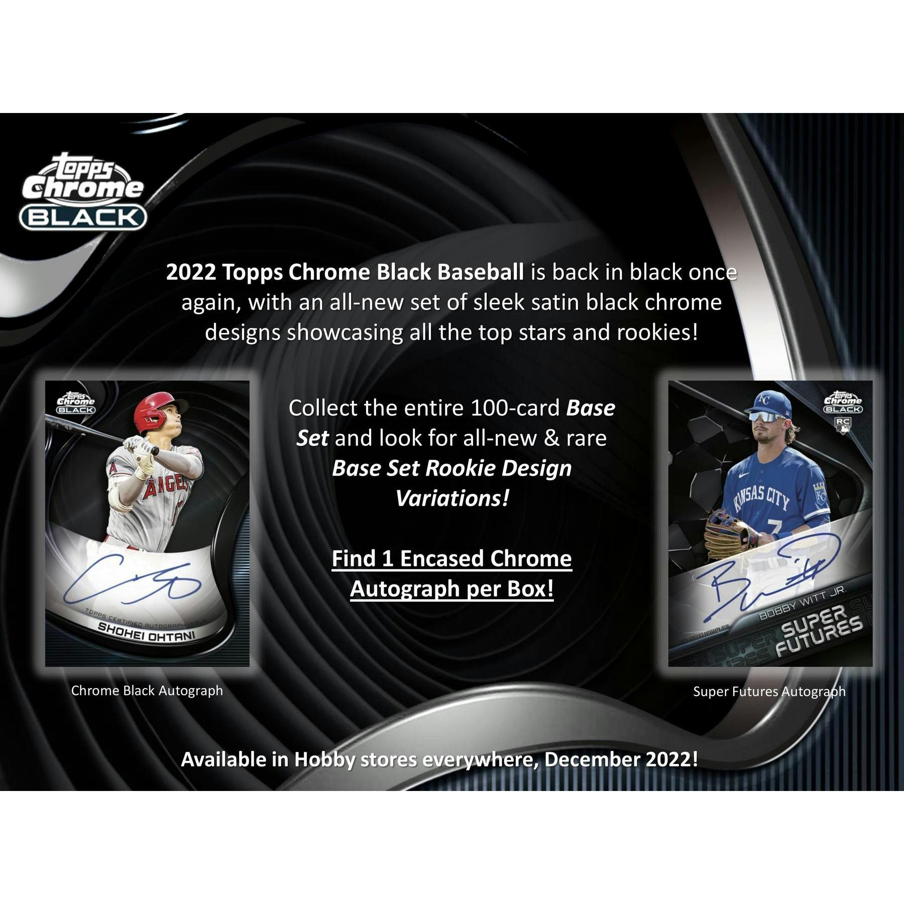 2022 Topps Chrome Black Baseball Hobby 12-Box Case