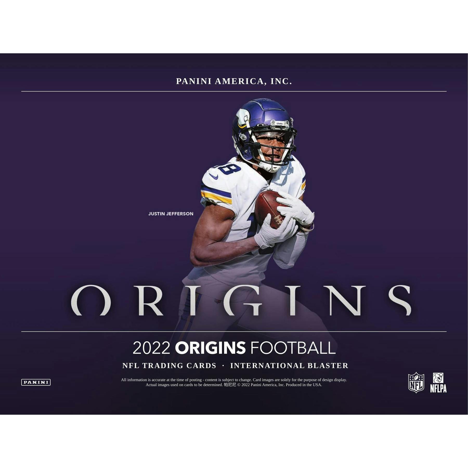 2022 Panini Origins Football International Blaster 20-Box Case