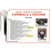 2022 Topps Chrome F1 Formula 1 Hobby Box