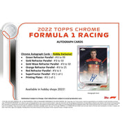 2022 Topps Chrome F1 Formula 1 Hobby Box