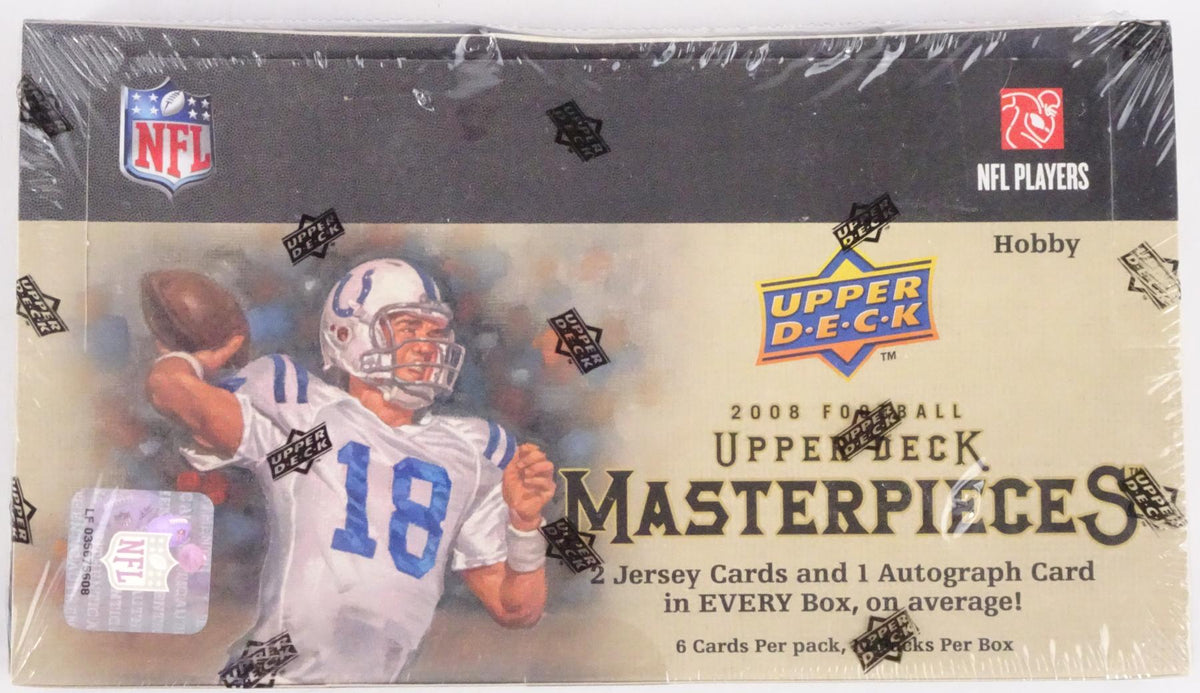 2008 Upper Deck Masterpieces Football Hobby Box (Reed Buy)