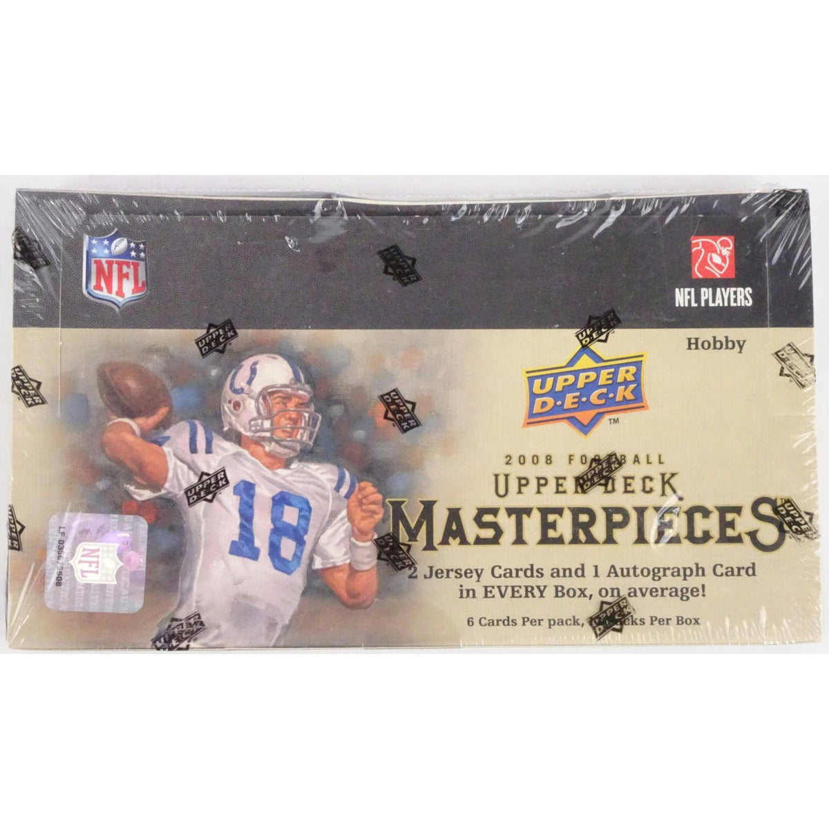 2008 Upper Deck Masterpieces Football Hobby Box (Reed Buy)