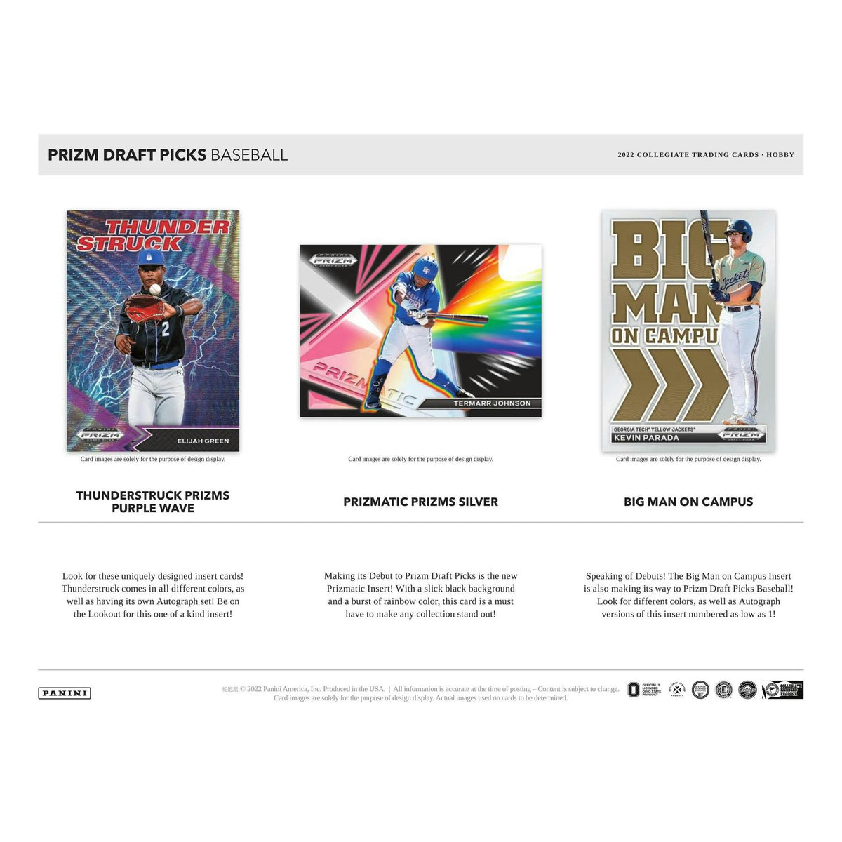 2022 Panini Prizm Draft Picks Baseball 1st Off The Line FOTL Hobby Box