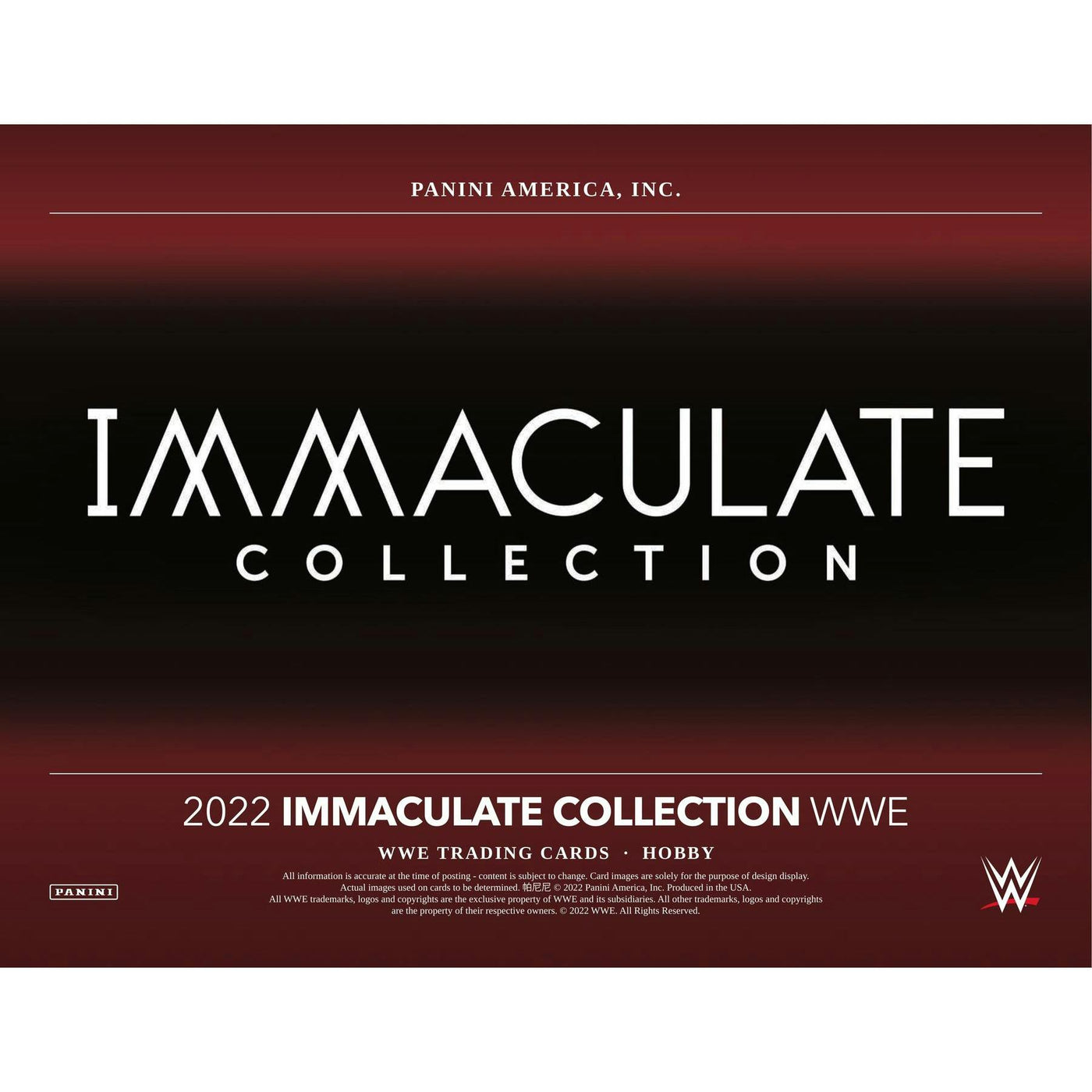 2022 Panini Immaculate WWE Wrestling Hobby 5-Box Case