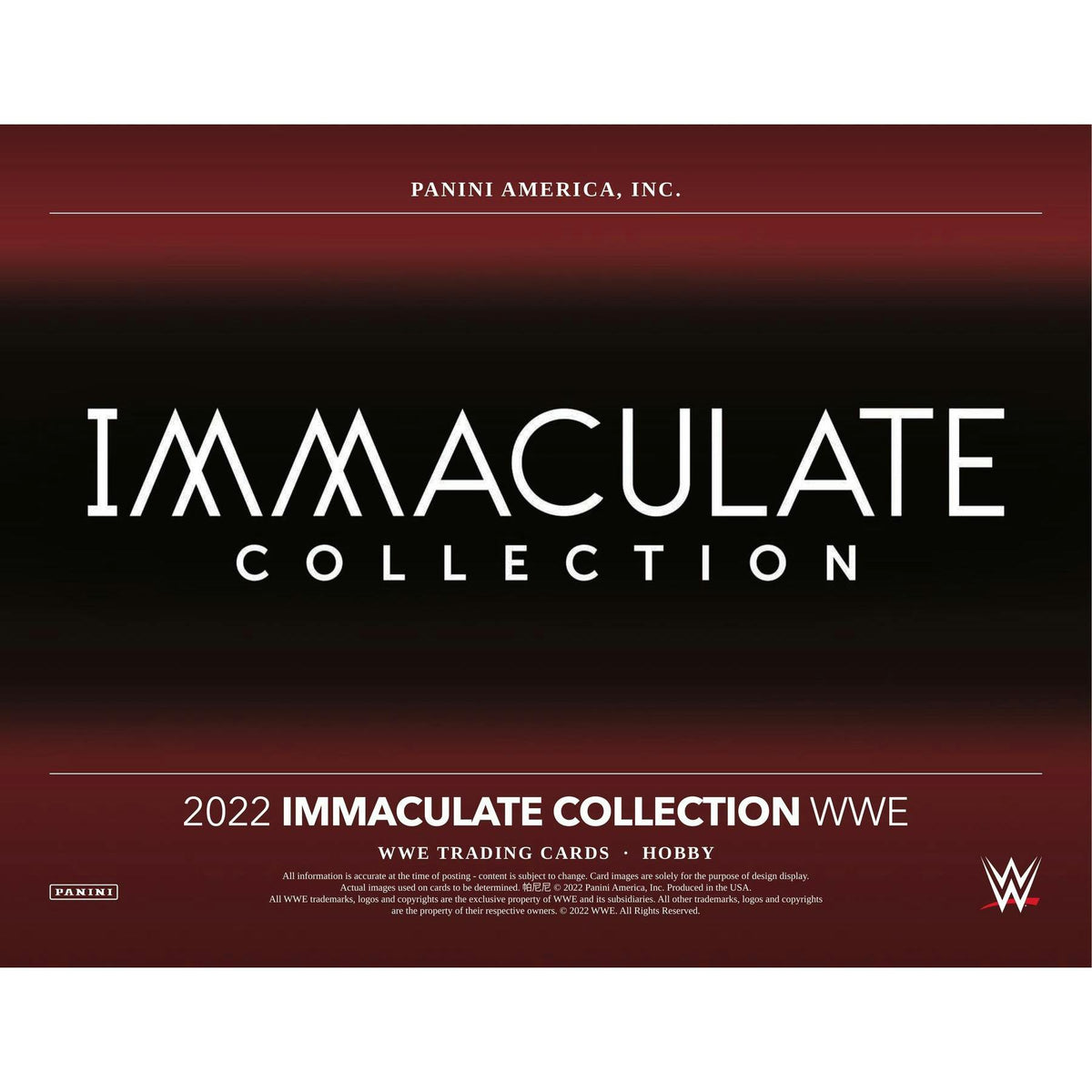 2022 Panini Immaculate WWE Wrestling Hobby 5-Box Case