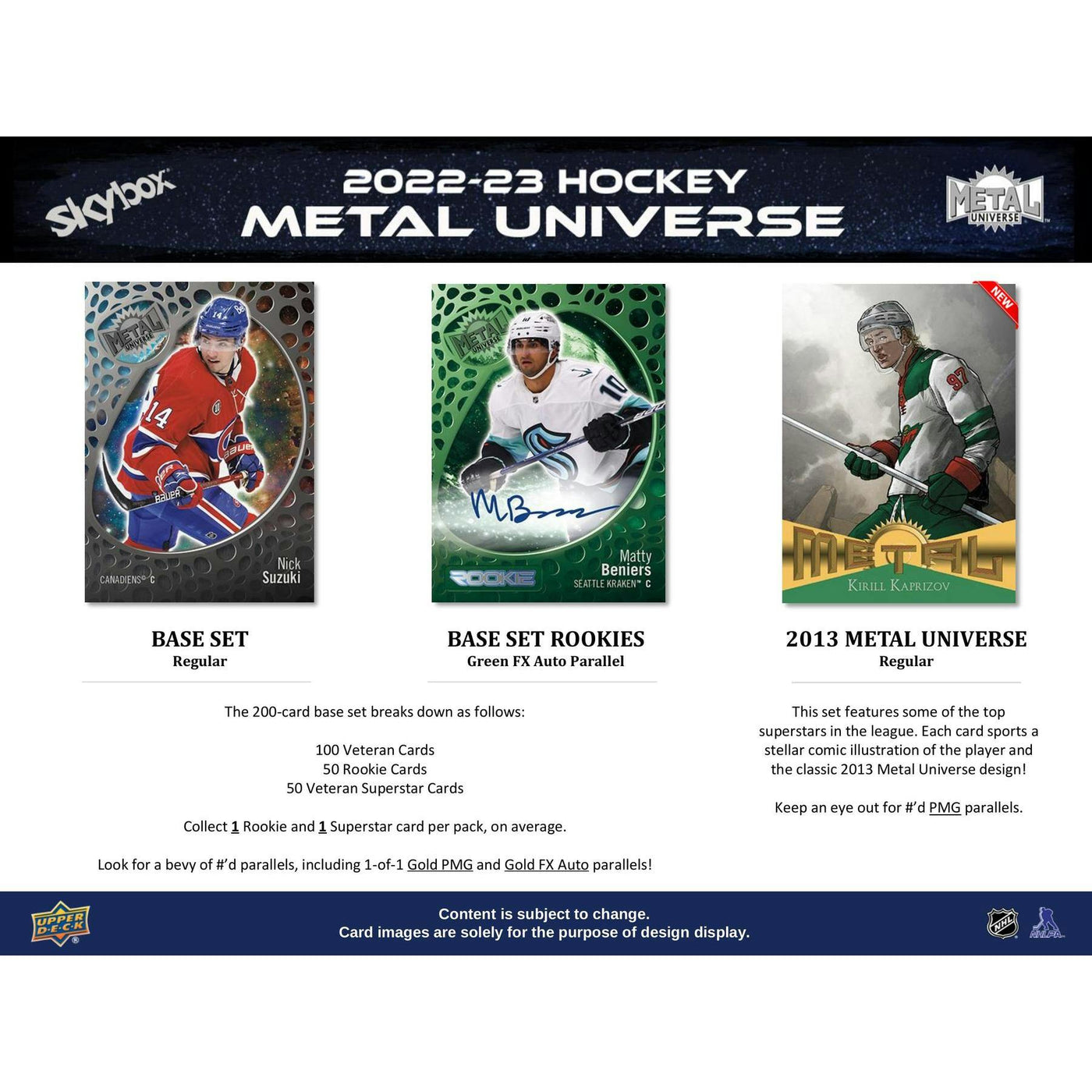 2022/23 Upper Deck Skybox Metal Universe Hockey Hobby 16-Box Case