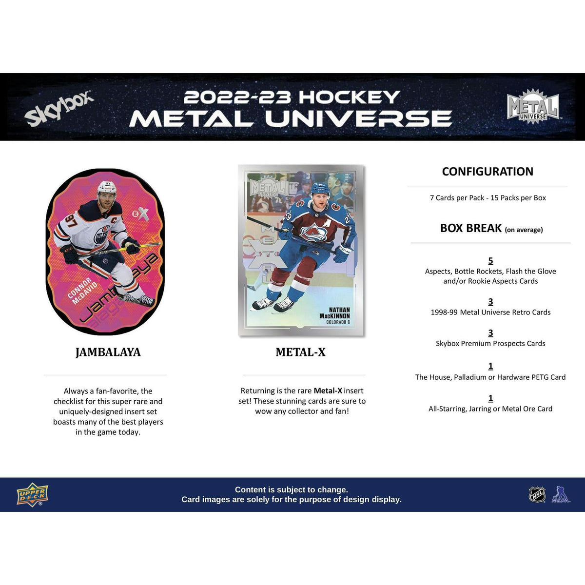 2022/23 Upper Deck Skybox Metal Universe Hockey Hobby Box