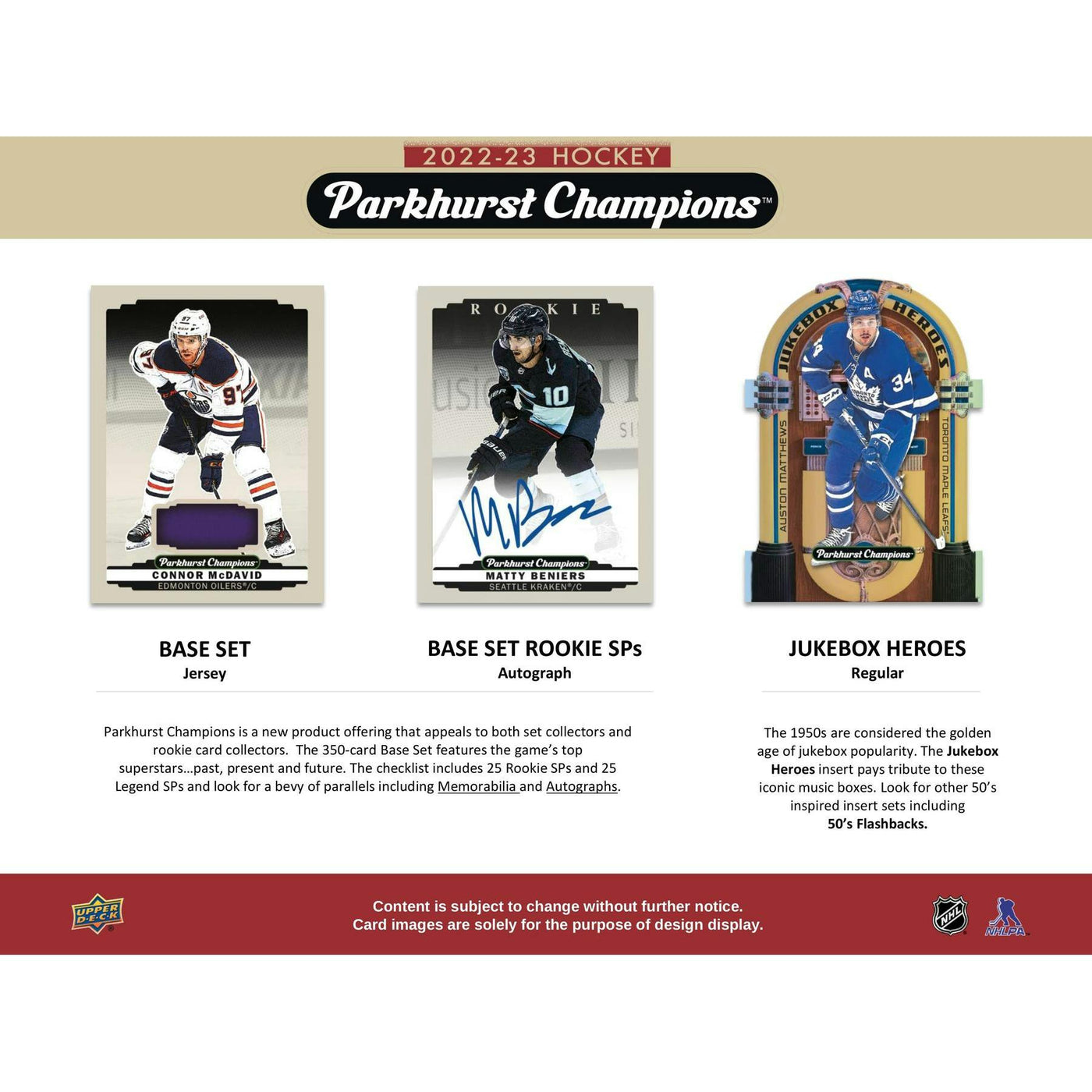 2022/23 Upper Deck Parkhurst Champions Hockey Blaster Box