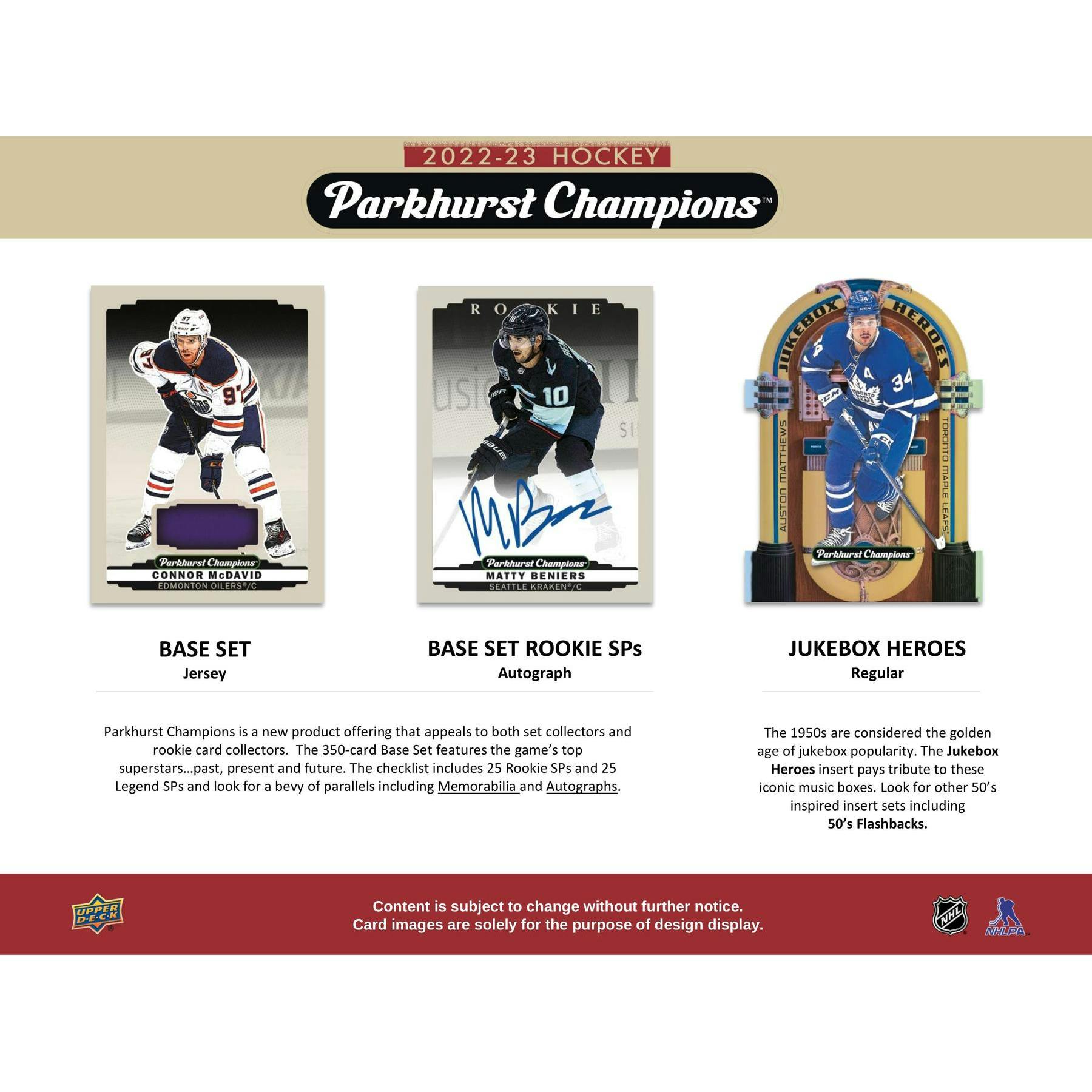 2022/23 Upper Deck Parkhurst Champions Hockey Blaster Box