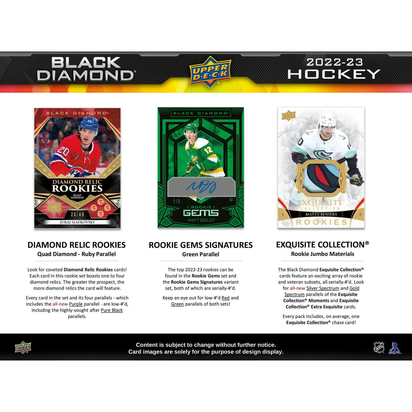 2022/23 Upper Deck Black Diamond Hockey Hobby Box