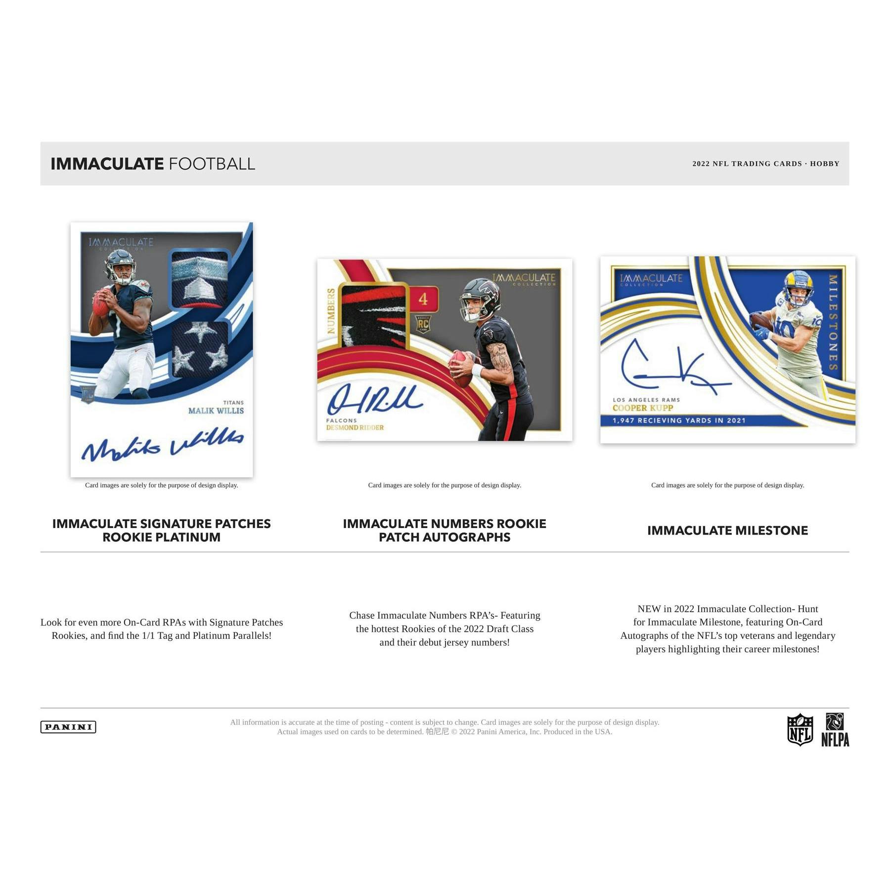 2022 Panini Immaculate Football Hobby 6-Box Case
