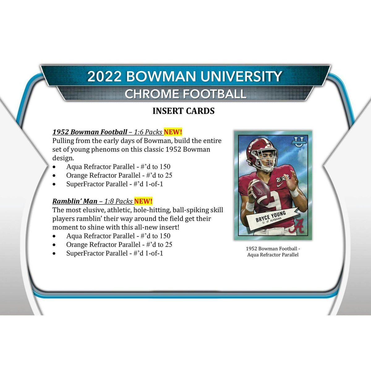 2022 Bowman Chrome University Football Blaster 40-Box Case (Pink Refractor!)