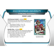 2022 Bowman Chrome University Football Blaster 40-Box Case (Pink Refractor!)