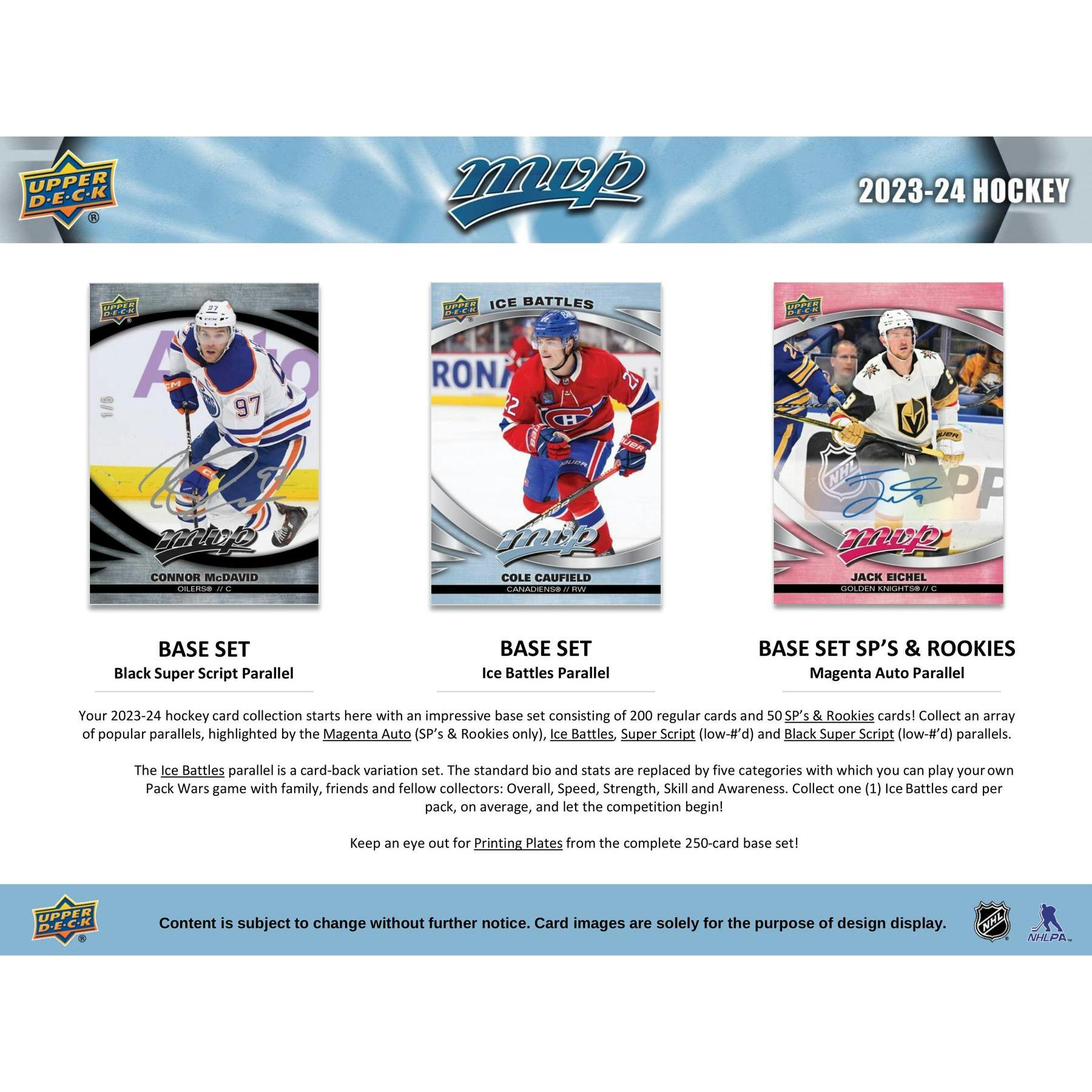 2023/24 Upper Deck MVP Hockey Hobby Pack
