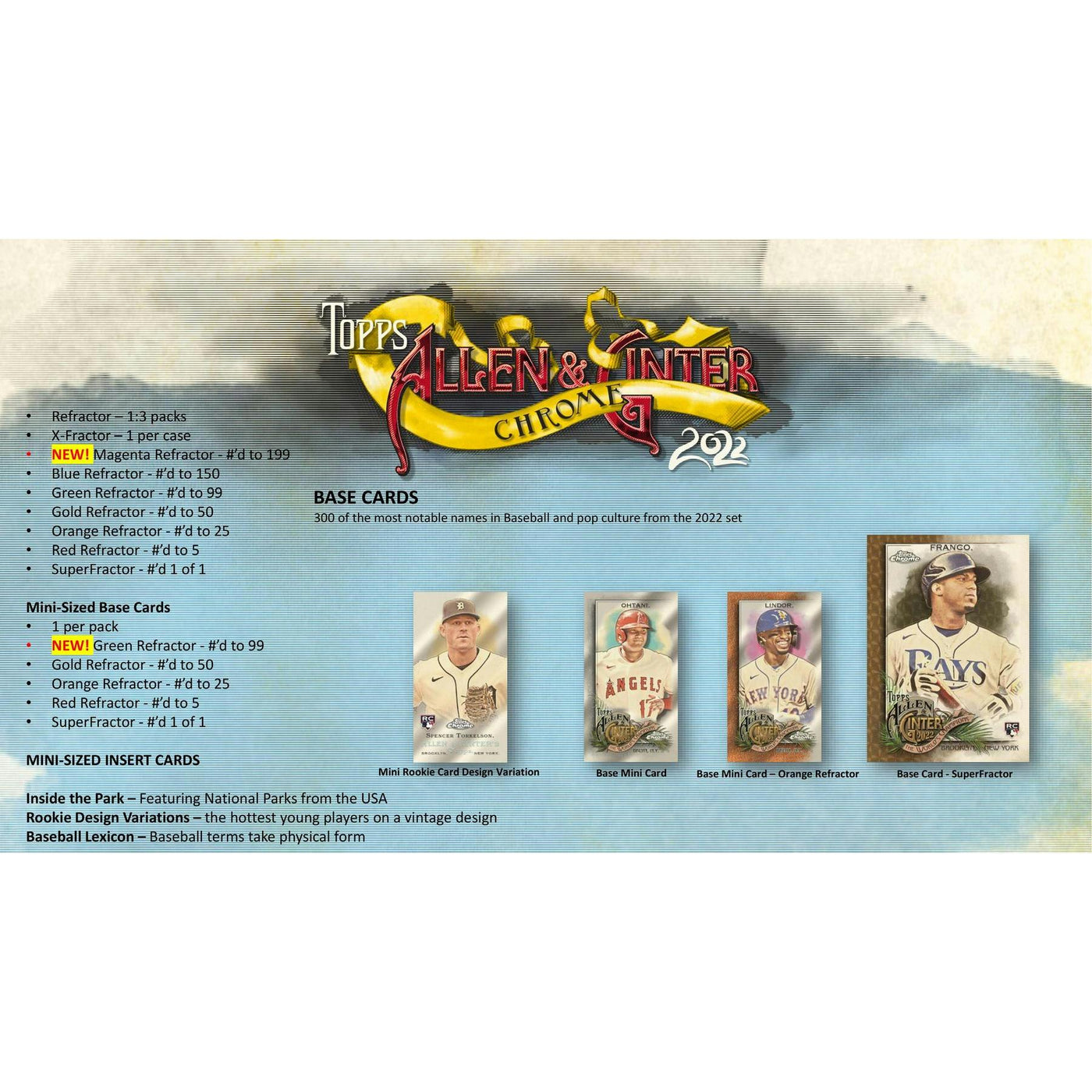 2022 Topps Allen & Ginter Chrome Baseball Hobby Box