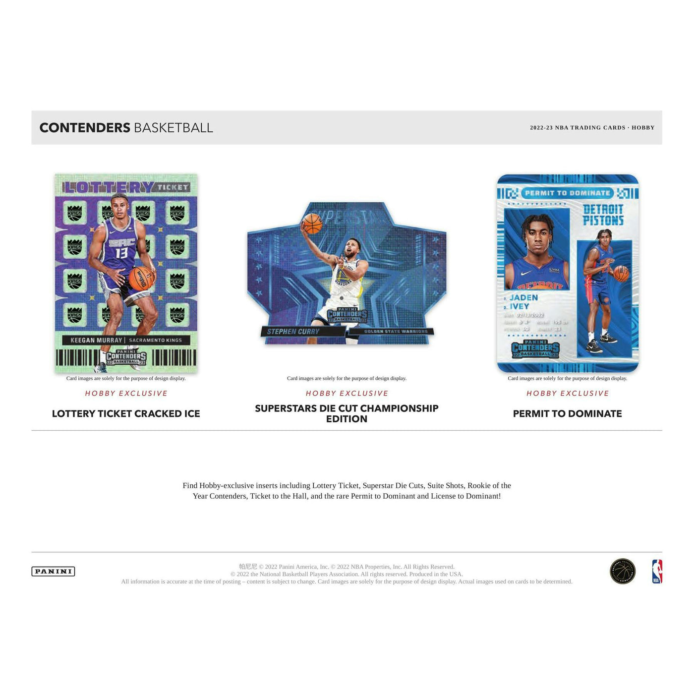 2022/23 Panini Contenders Basketball Hobby 12-Box Case