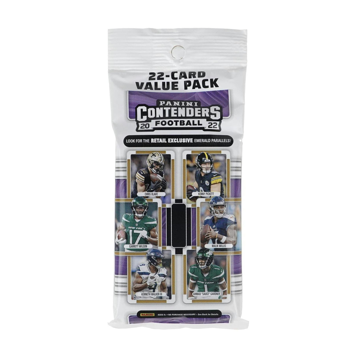 2022 Panini Contenders Football Jumbo Value Fat Pack Box (Emerald Parallels!)