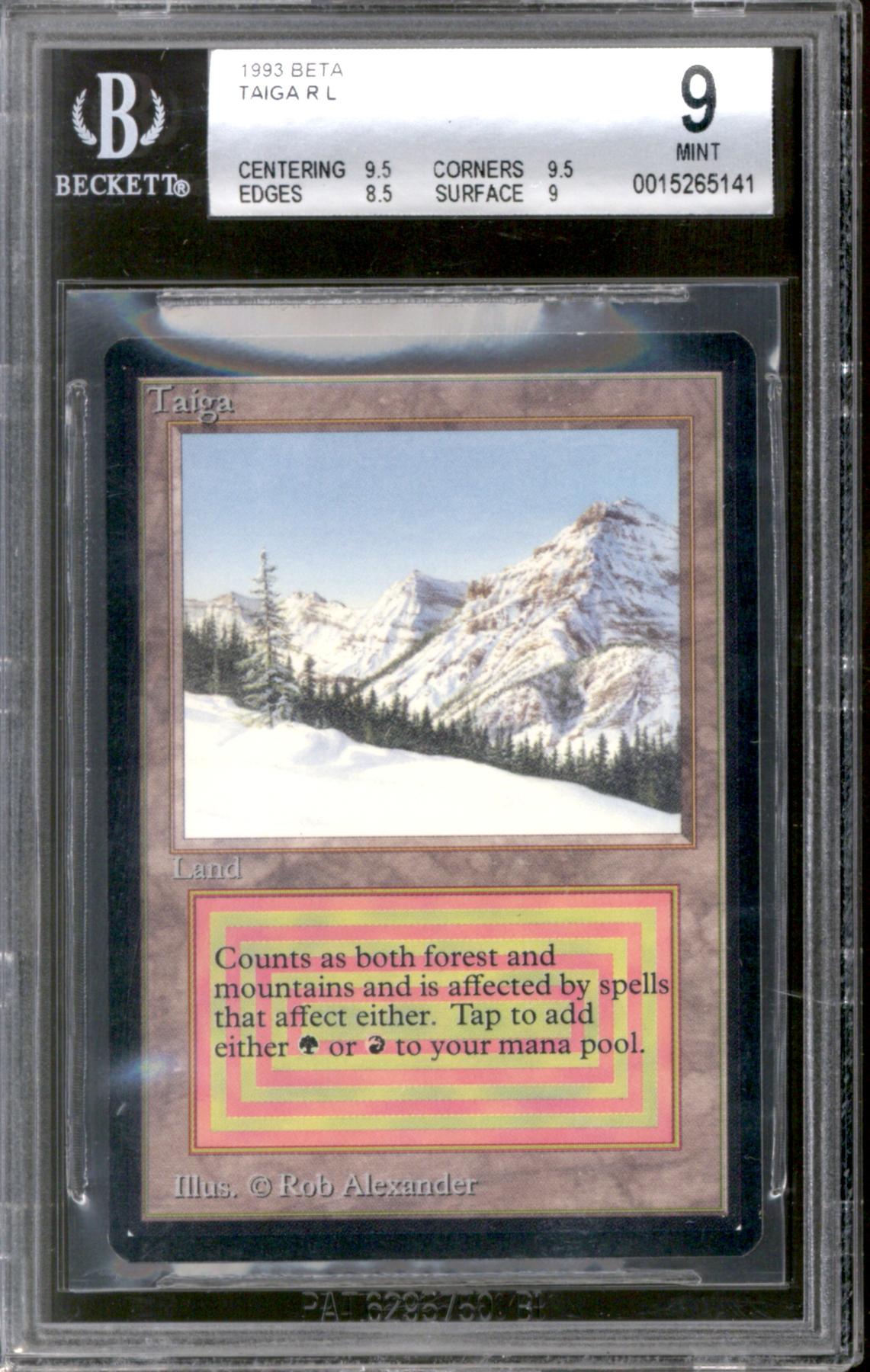 Magic the Gathering Beta Taiga BGS 9 (9.5, 9.5, 8.5, 9) NEAR MINT NM