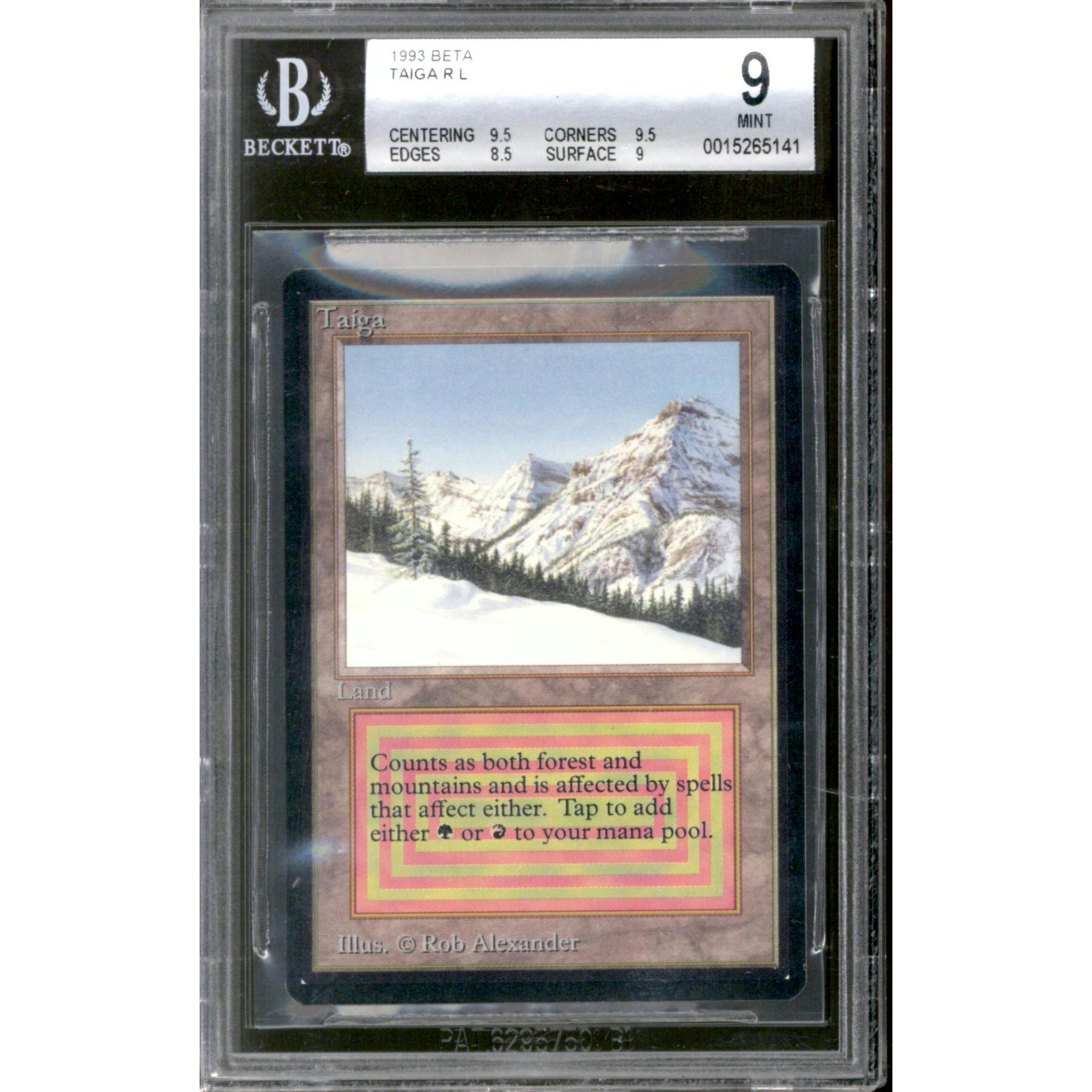 Magic the Gathering Beta Taiga BGS 9 (9.5, 9.5, 8.5, 9) NEAR MINT NM